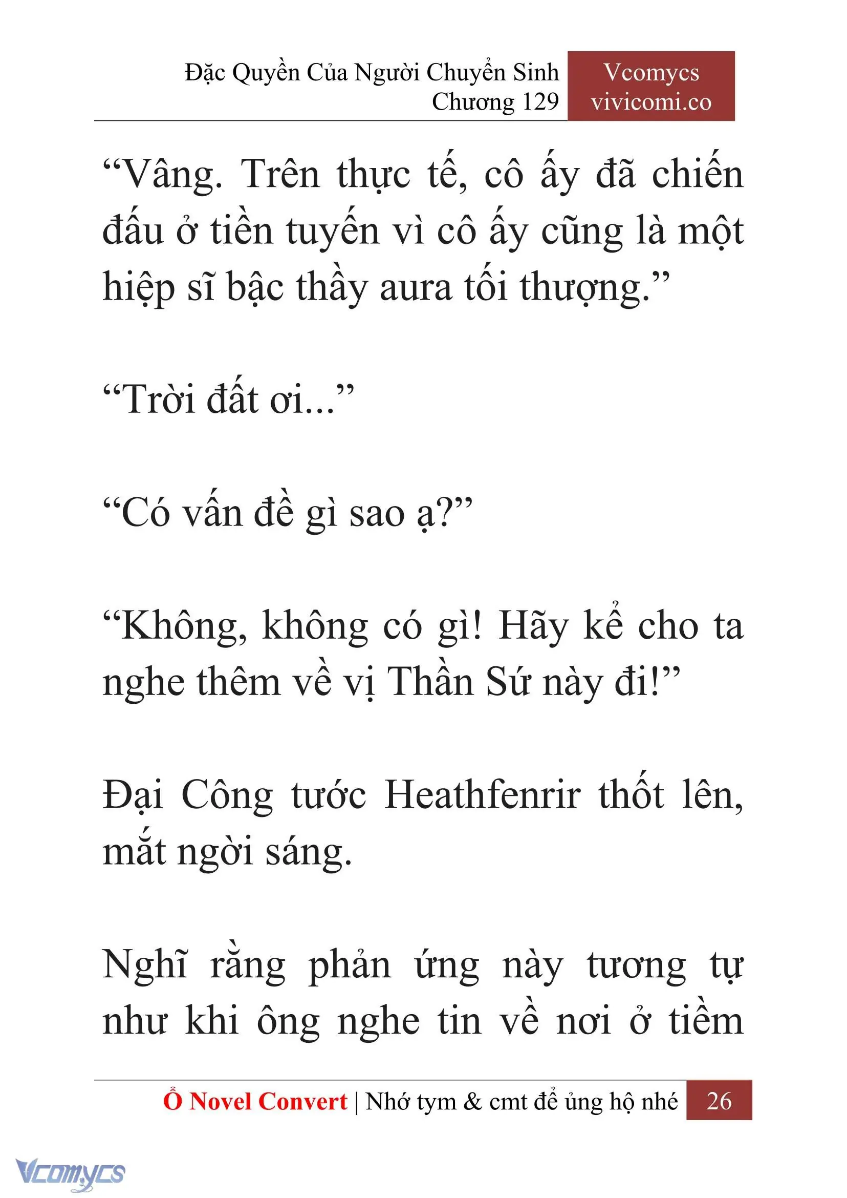 [Novel] Đặc Quyền Của Người Chuyển Sinh Chapter 129 - Trang 29
