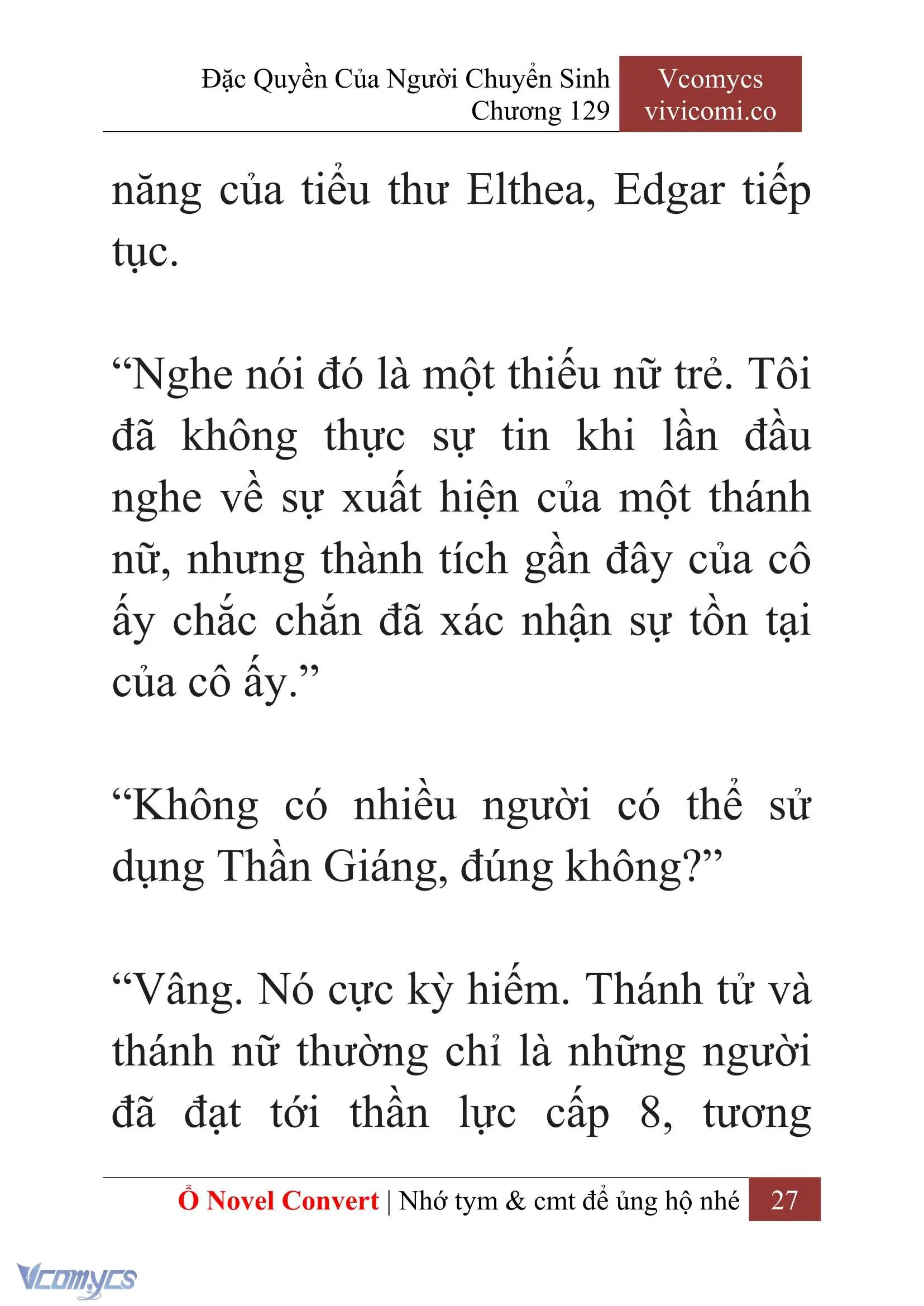 [Novel] Đặc Quyền Của Người Chuyển Sinh Chapter 129 - Trang 30
