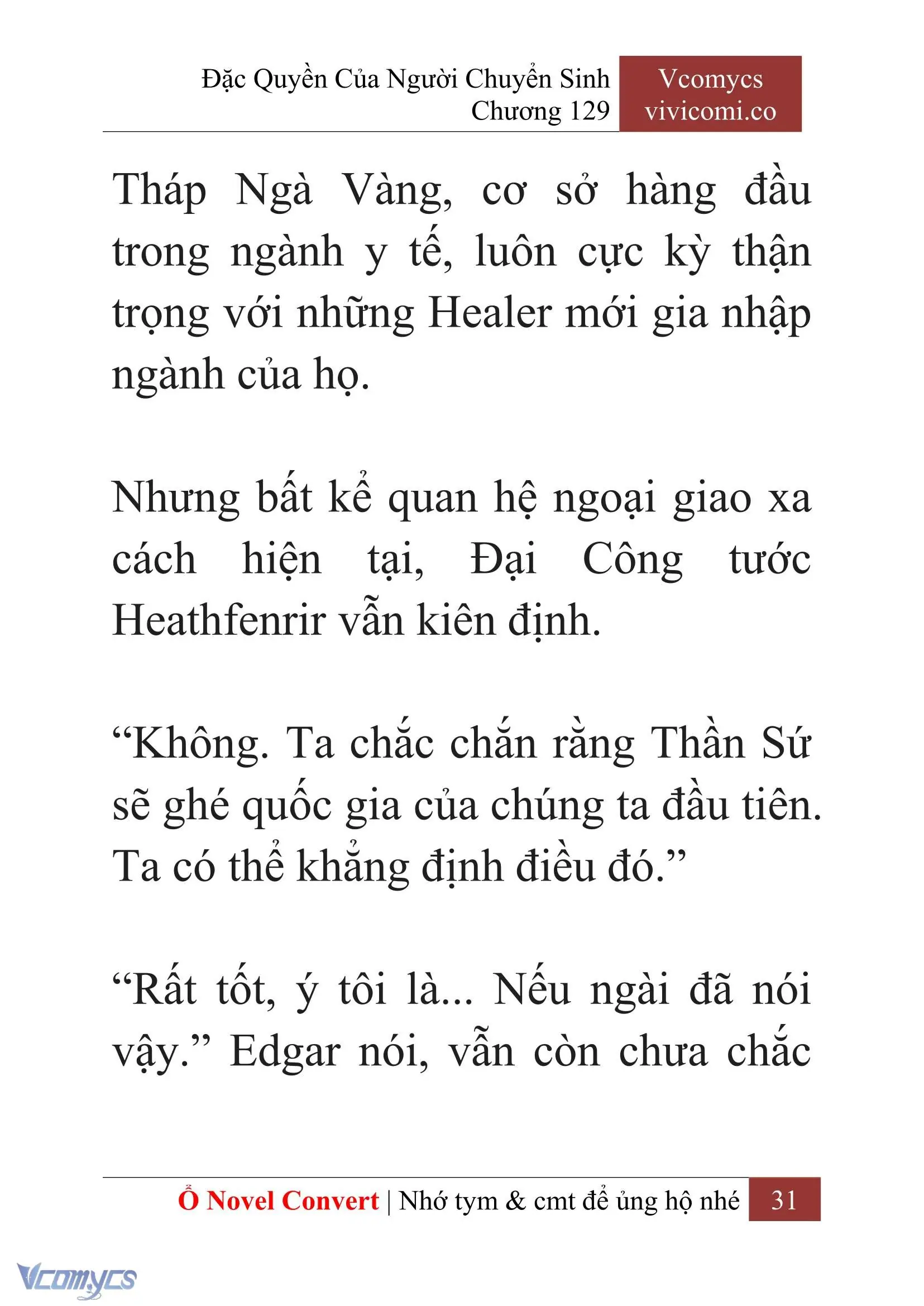 [Novel] Đặc Quyền Của Người Chuyển Sinh Chapter 129 - Trang 34