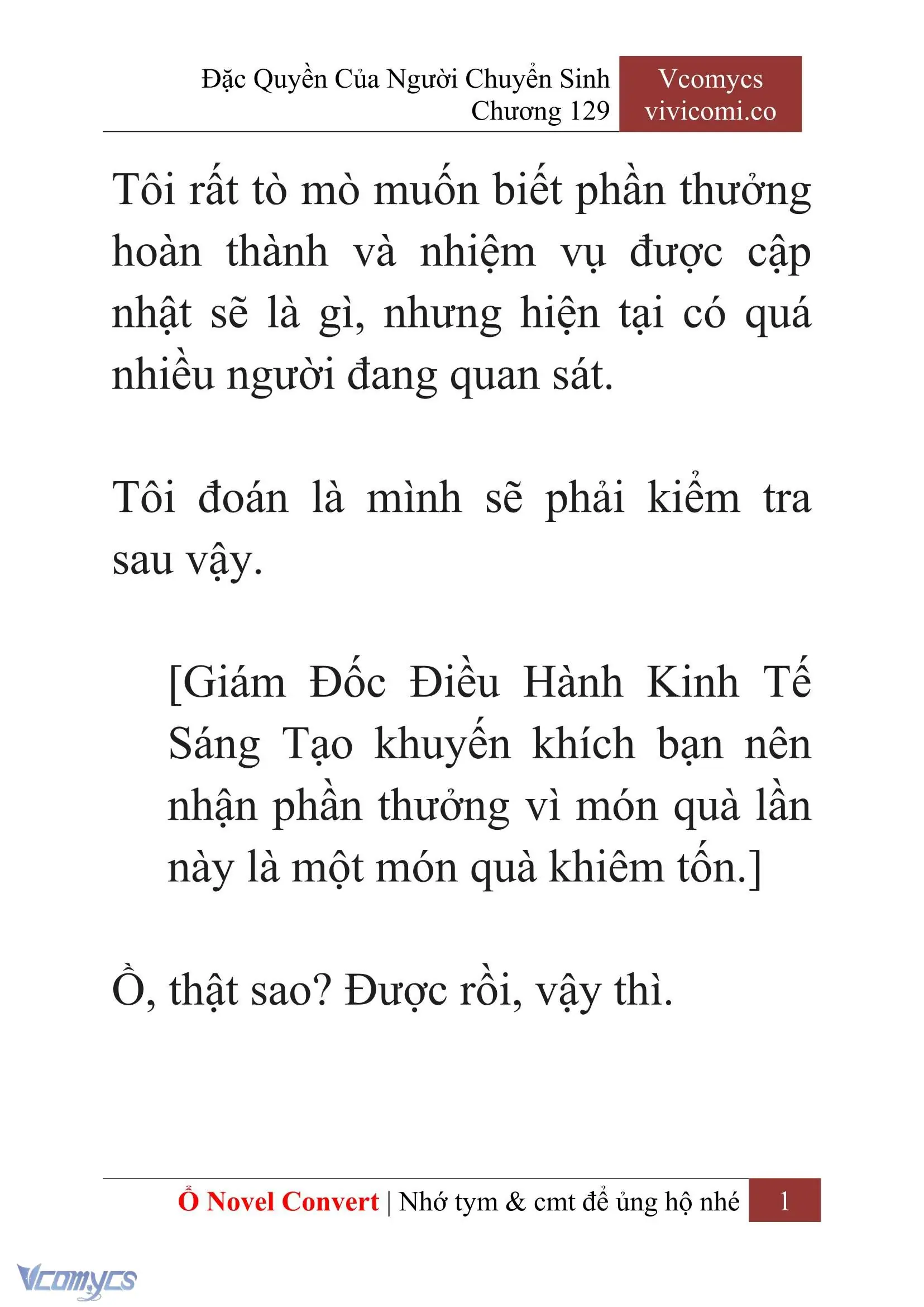 [Novel] Đặc Quyền Của Người Chuyển Sinh Chapter 129 - Trang 4