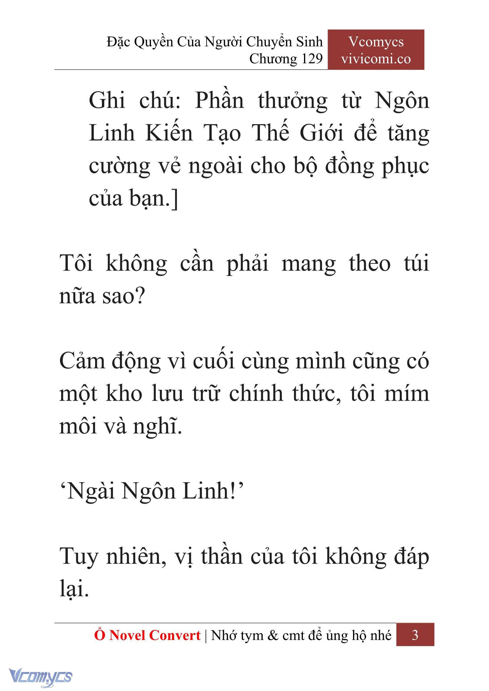 [Novel] Đặc Quyền Của Người Chuyển Sinh Chapter 129 - Trang 6