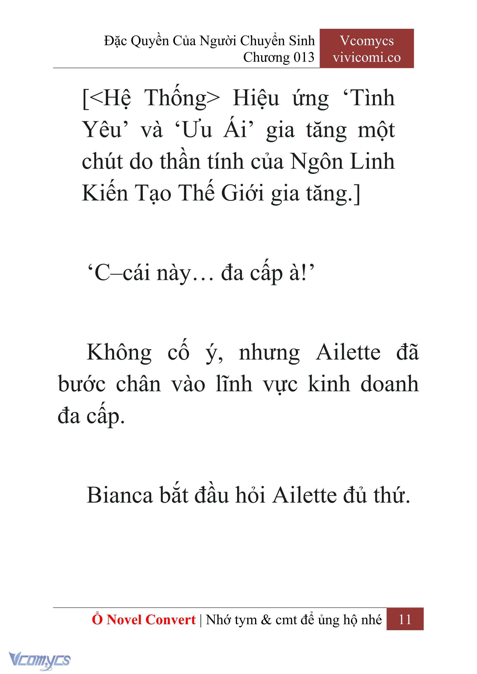 [Novel] Đặc Quyền Của Người Chuyển Sinh Chapter 13 - Trang 13