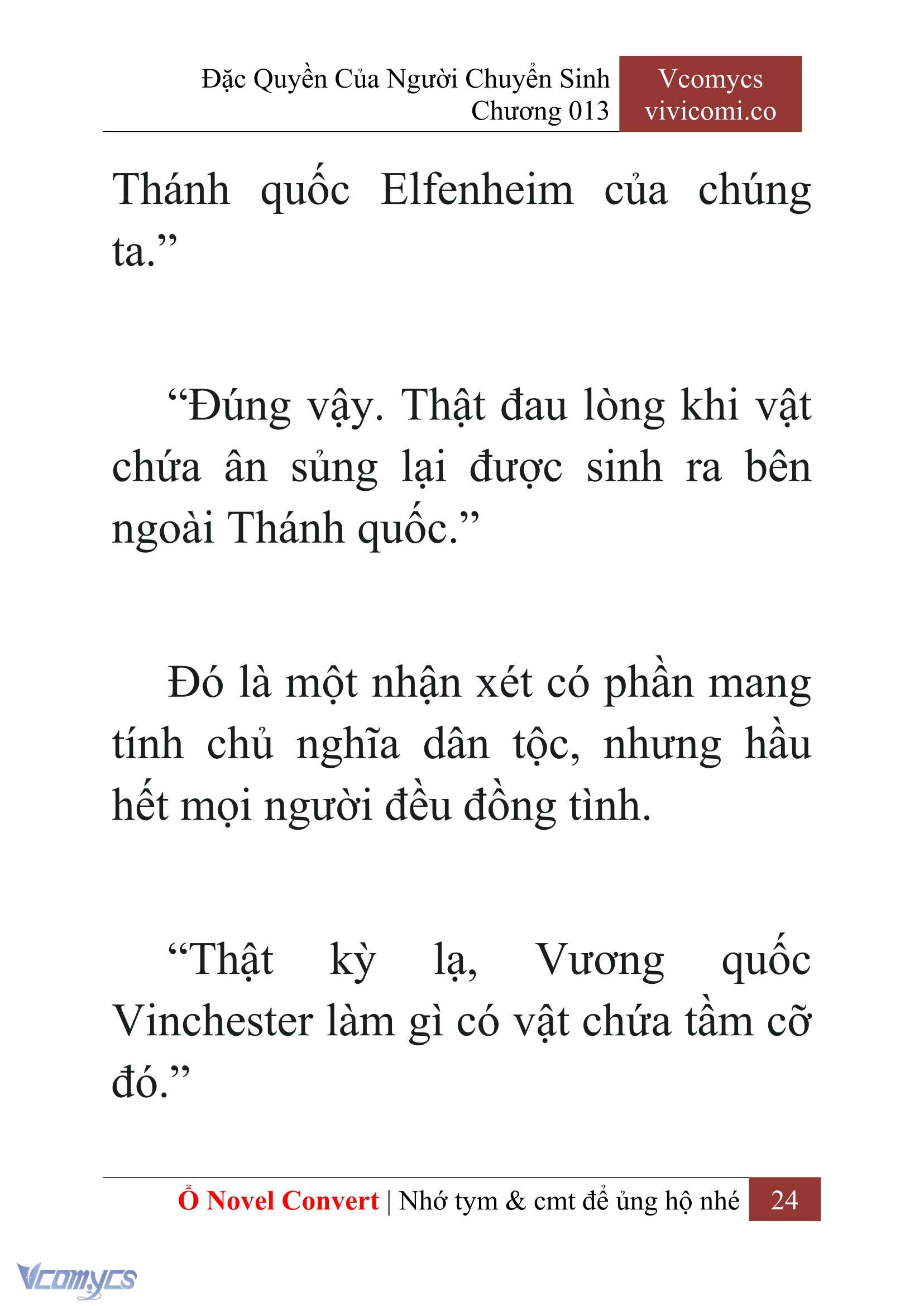[Novel] Đặc Quyền Của Người Chuyển Sinh Chapter 13 - Trang 26