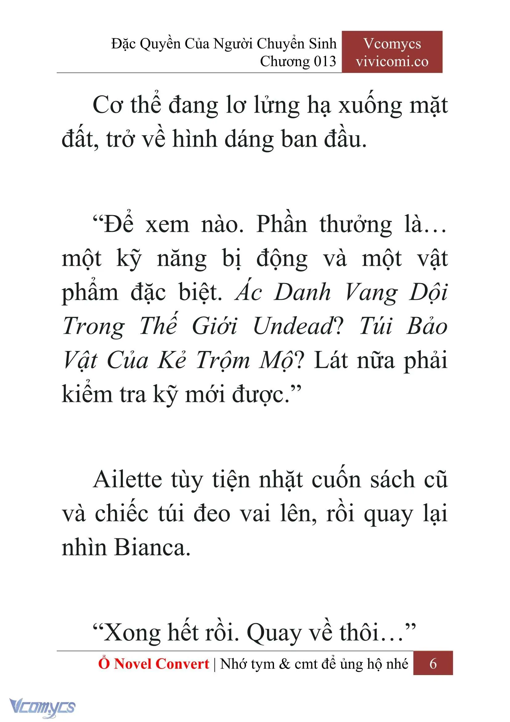 [Novel] Đặc Quyền Của Người Chuyển Sinh Chapter 13 - Trang 9