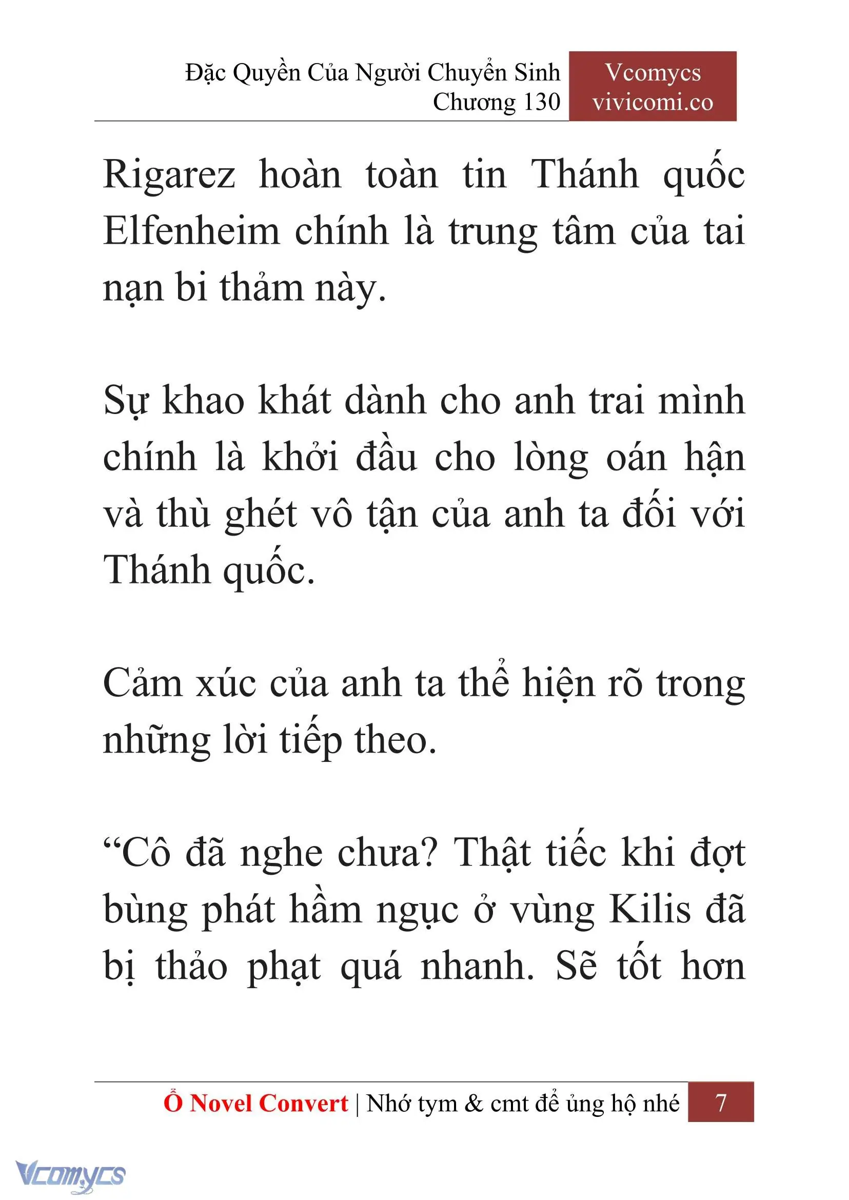 [Novel] Đặc Quyền Của Người Chuyển Sinh Chapter 130 - Trang 10