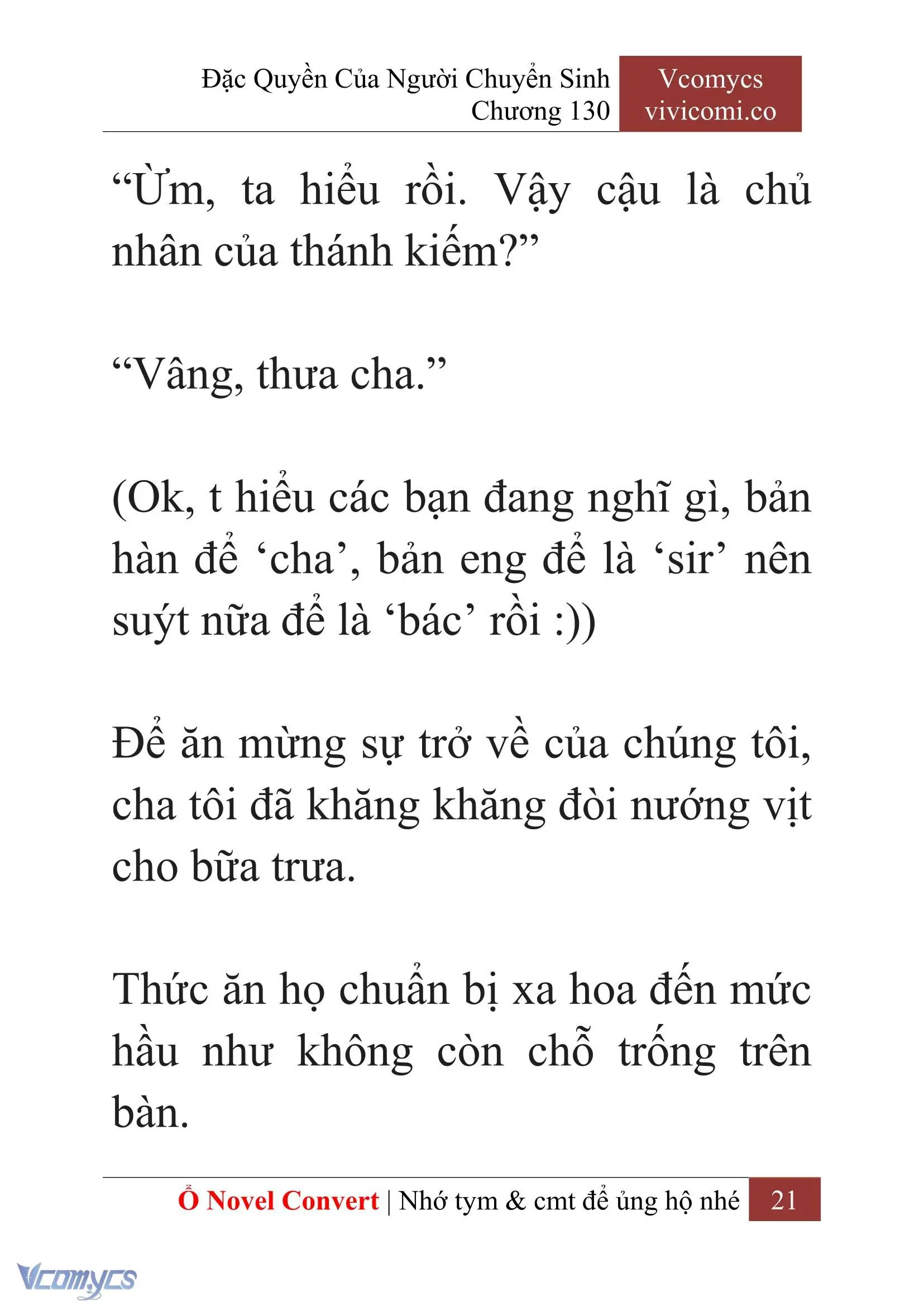 [Novel] Đặc Quyền Của Người Chuyển Sinh Chapter 130 - Trang 24