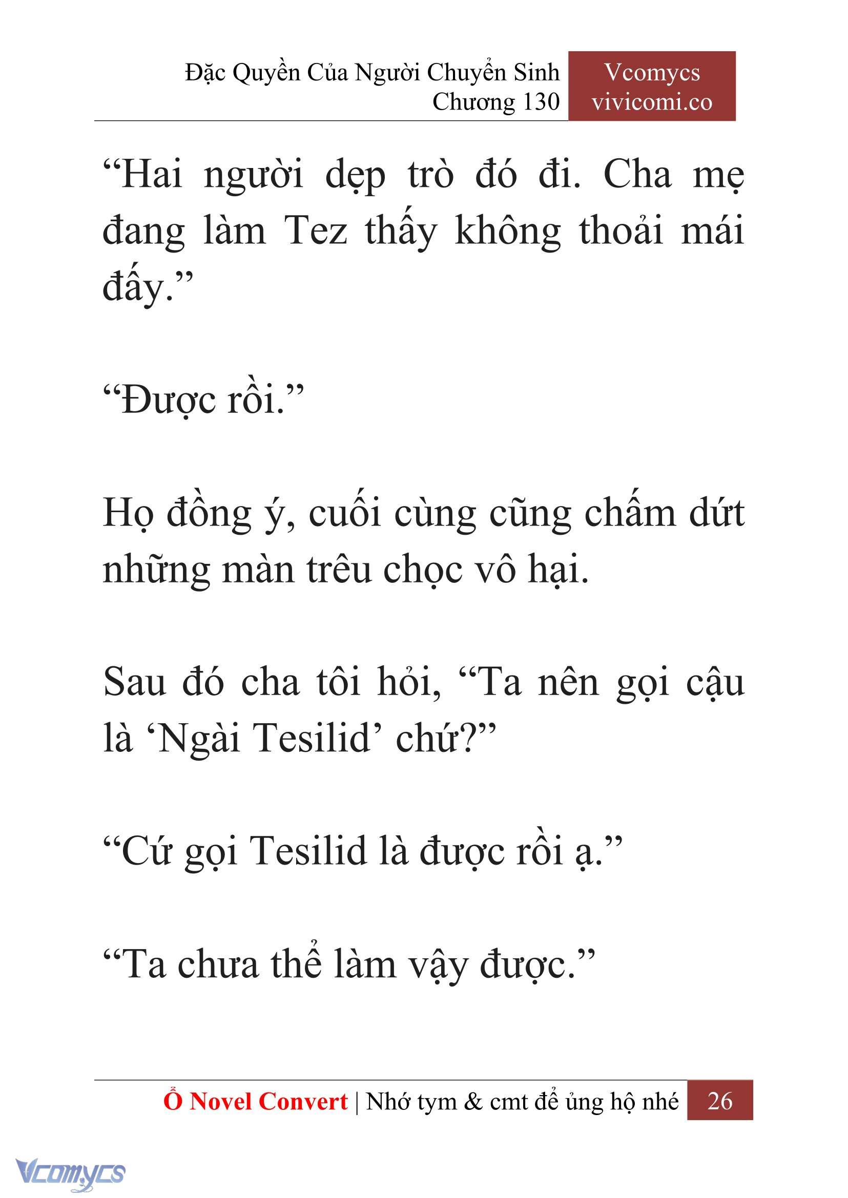 [Novel] Đặc Quyền Của Người Chuyển Sinh Chapter 130 - Trang 29