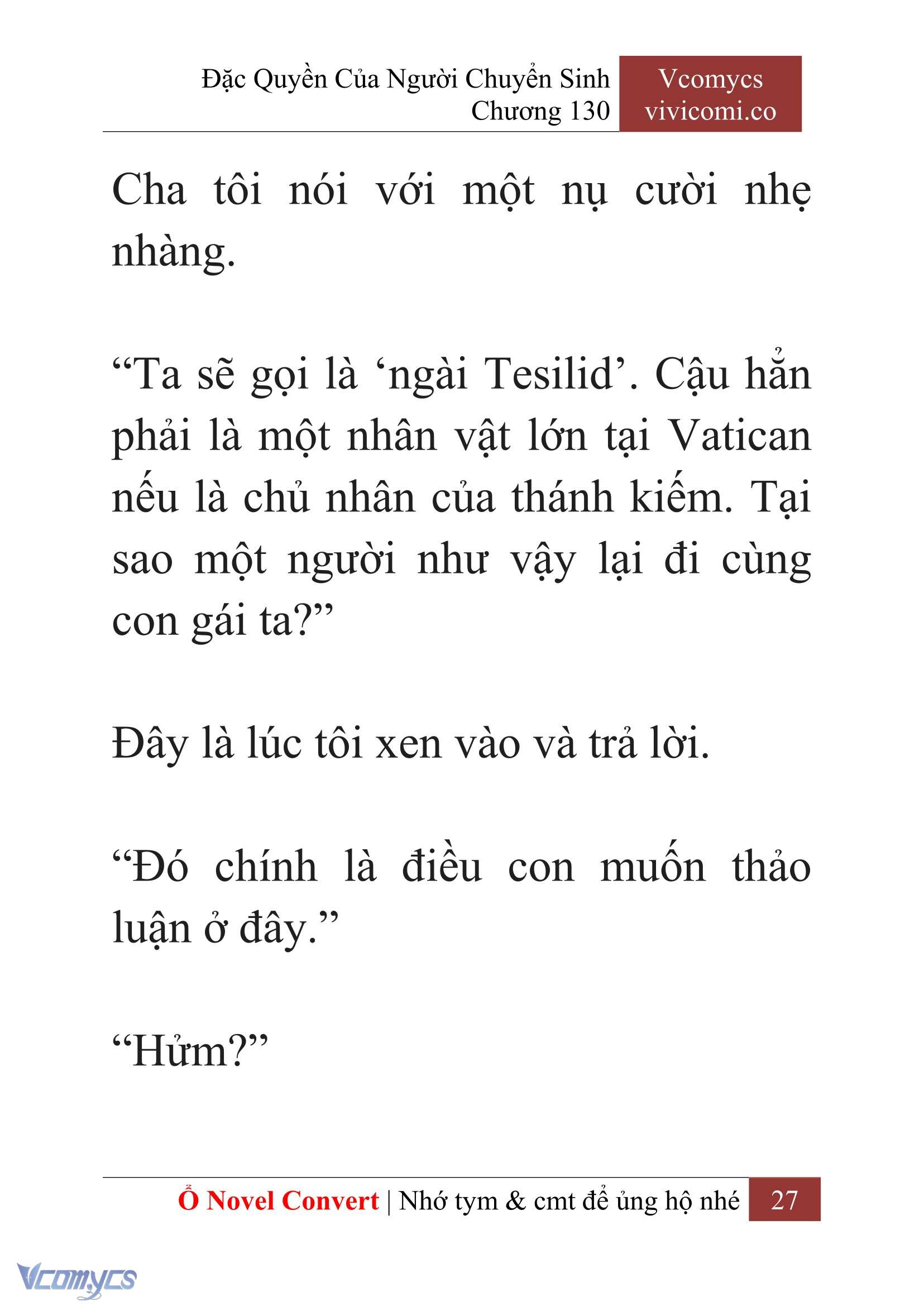 [Novel] Đặc Quyền Của Người Chuyển Sinh Chapter 130 - Trang 30