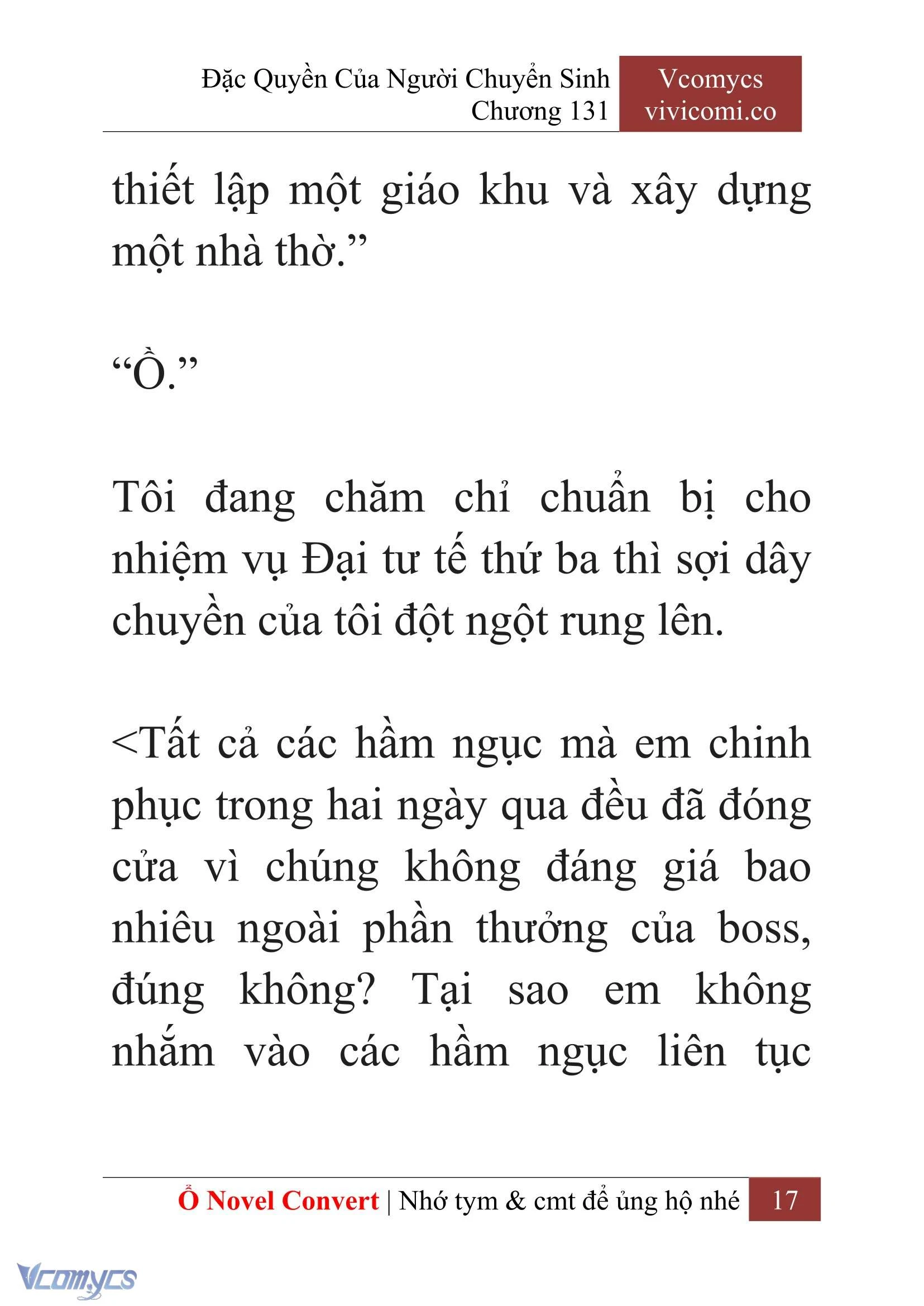 [Novel] Đặc Quyền Của Người Chuyển Sinh Chapter 131 - Trang 20