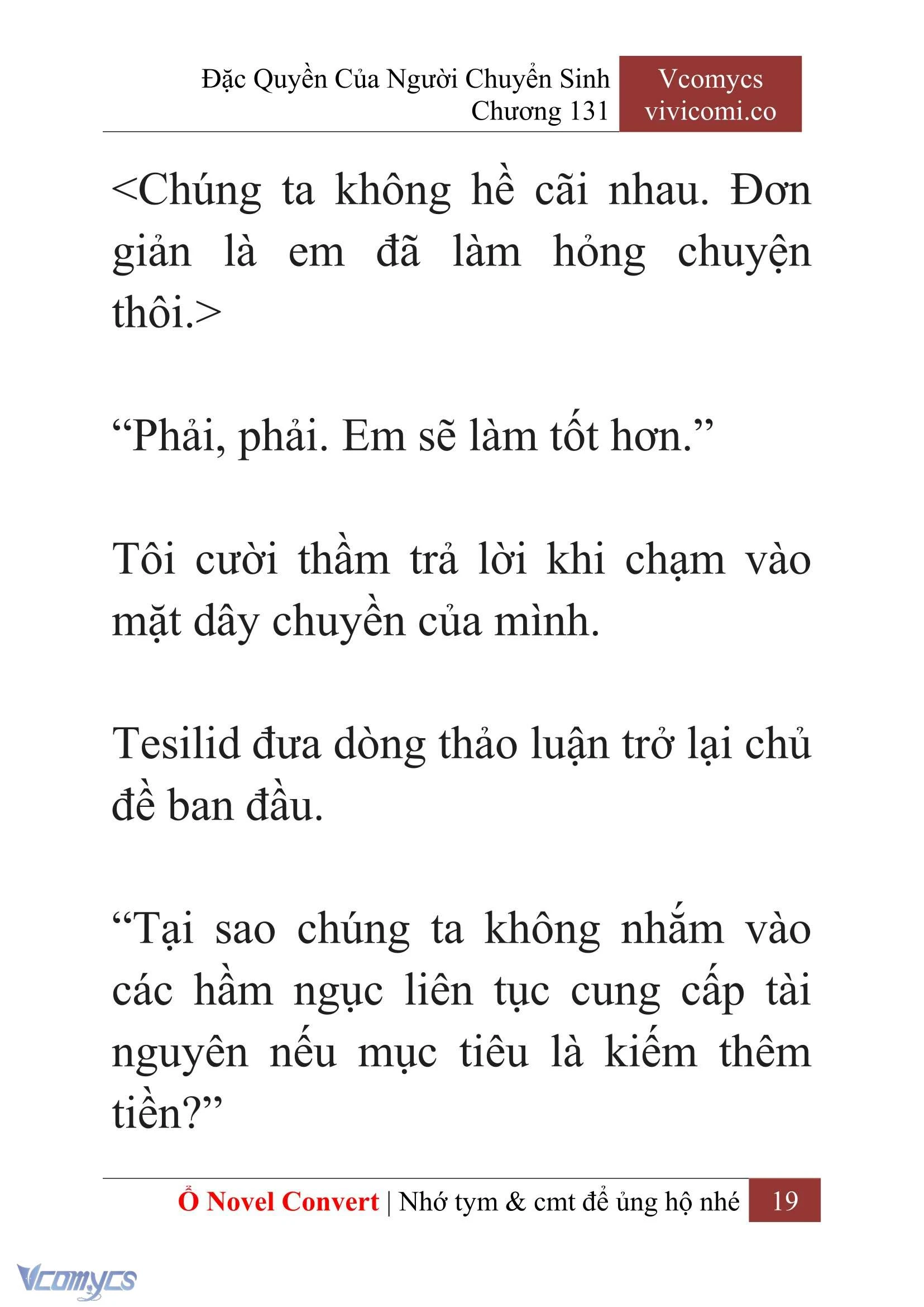 [Novel] Đặc Quyền Của Người Chuyển Sinh Chapter 131 - Trang 22