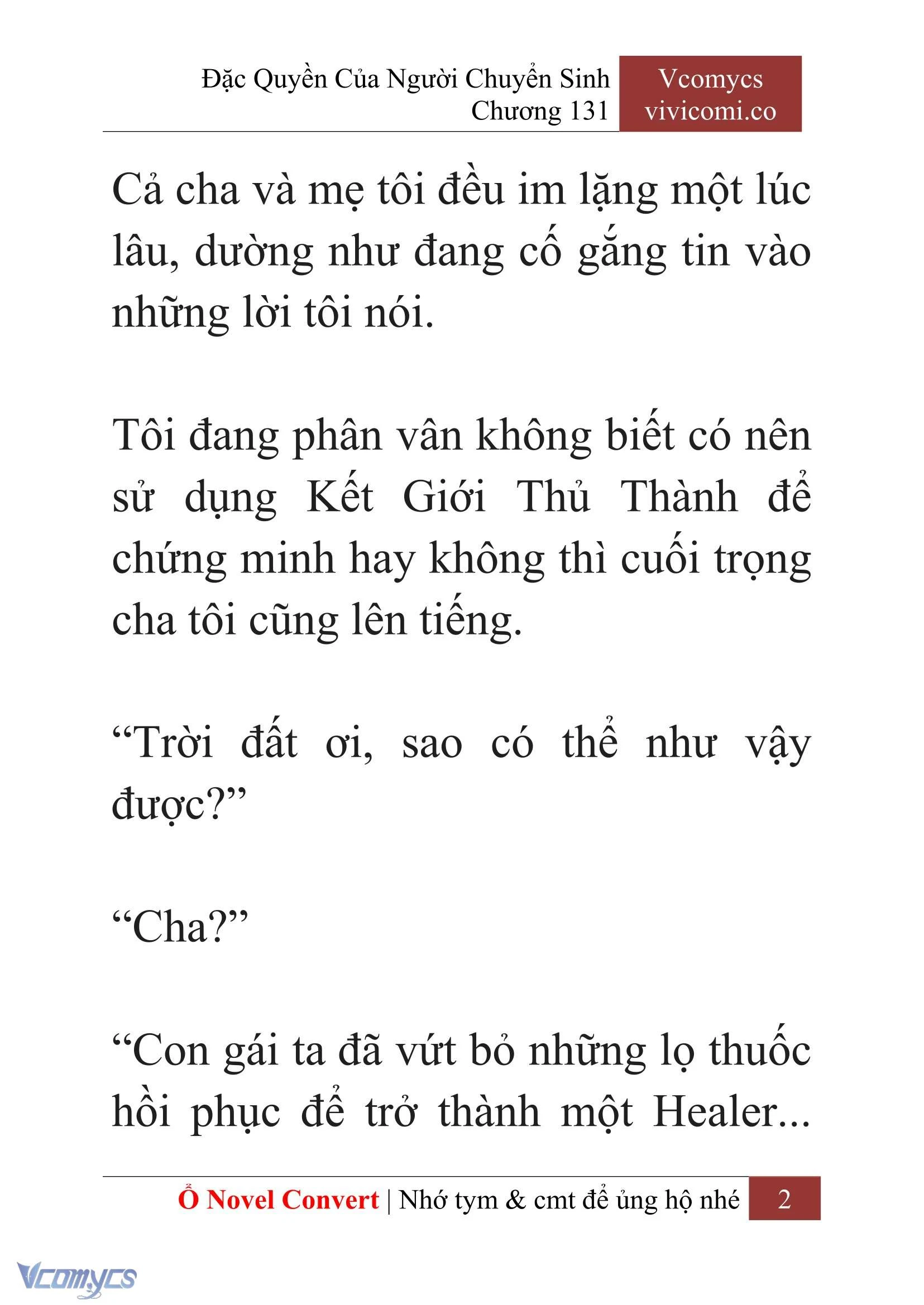 [Novel] Đặc Quyền Của Người Chuyển Sinh Chapter 131 - Trang 5