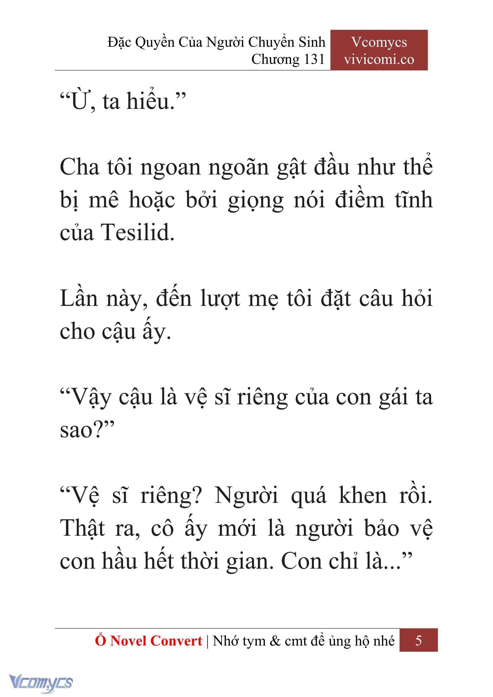[Novel] Đặc Quyền Của Người Chuyển Sinh Chapter 131 - Trang 8