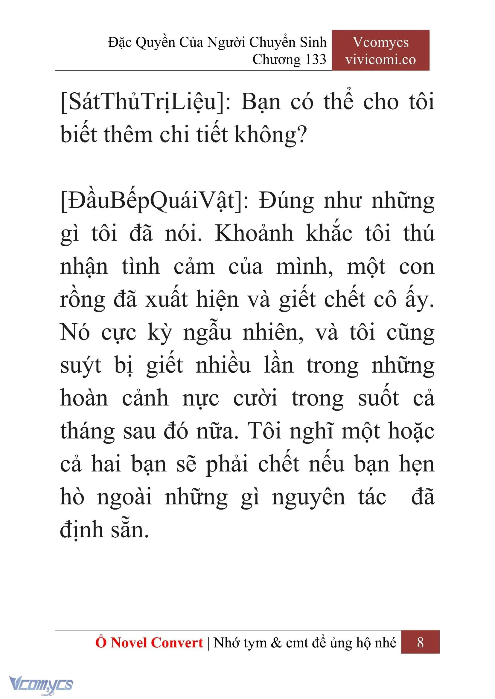 [Novel] Đặc Quyền Của Người Chuyển Sinh Chapter 133 - Trang 11