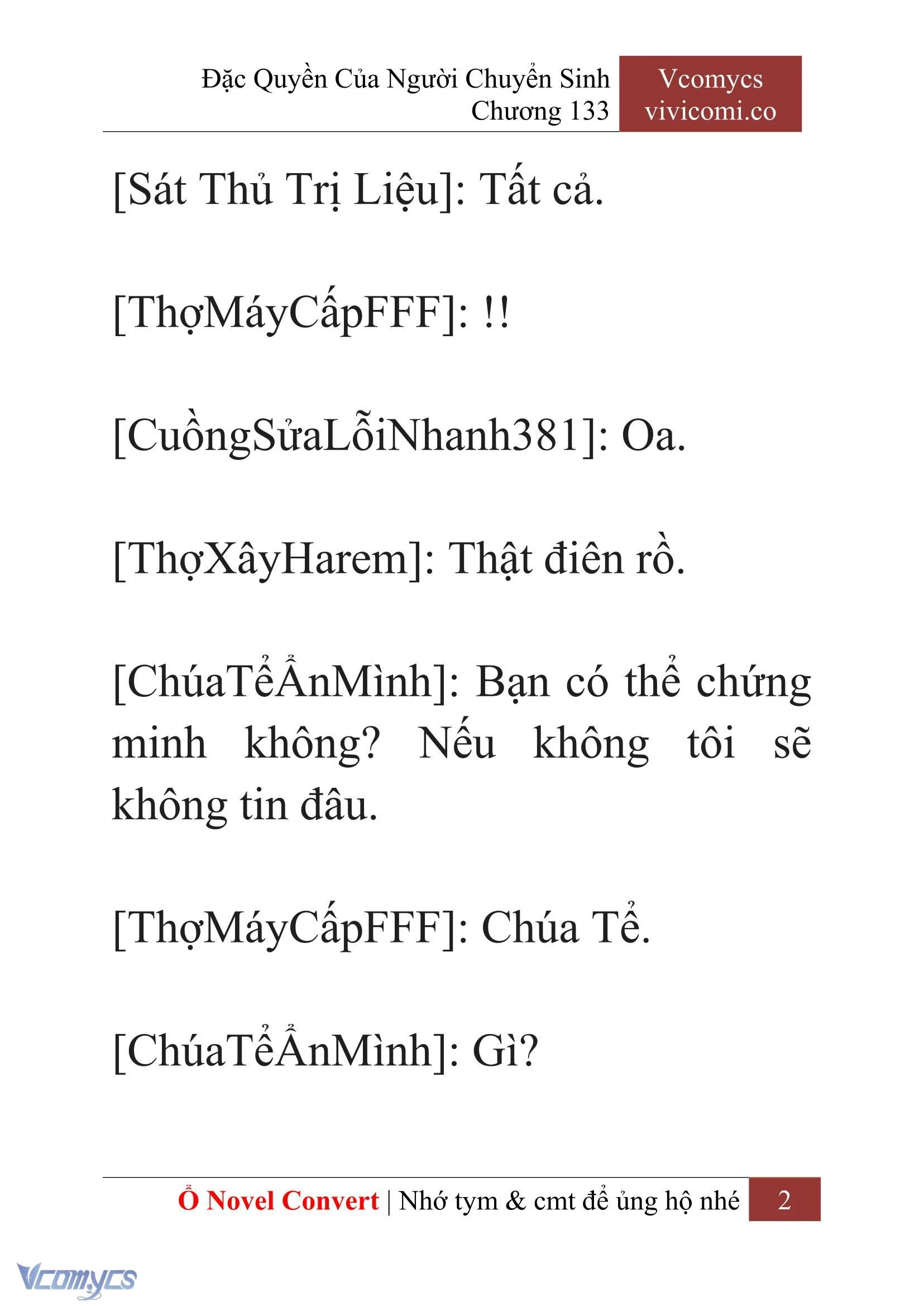 [Novel] Đặc Quyền Của Người Chuyển Sinh Chapter 133 - Trang 5