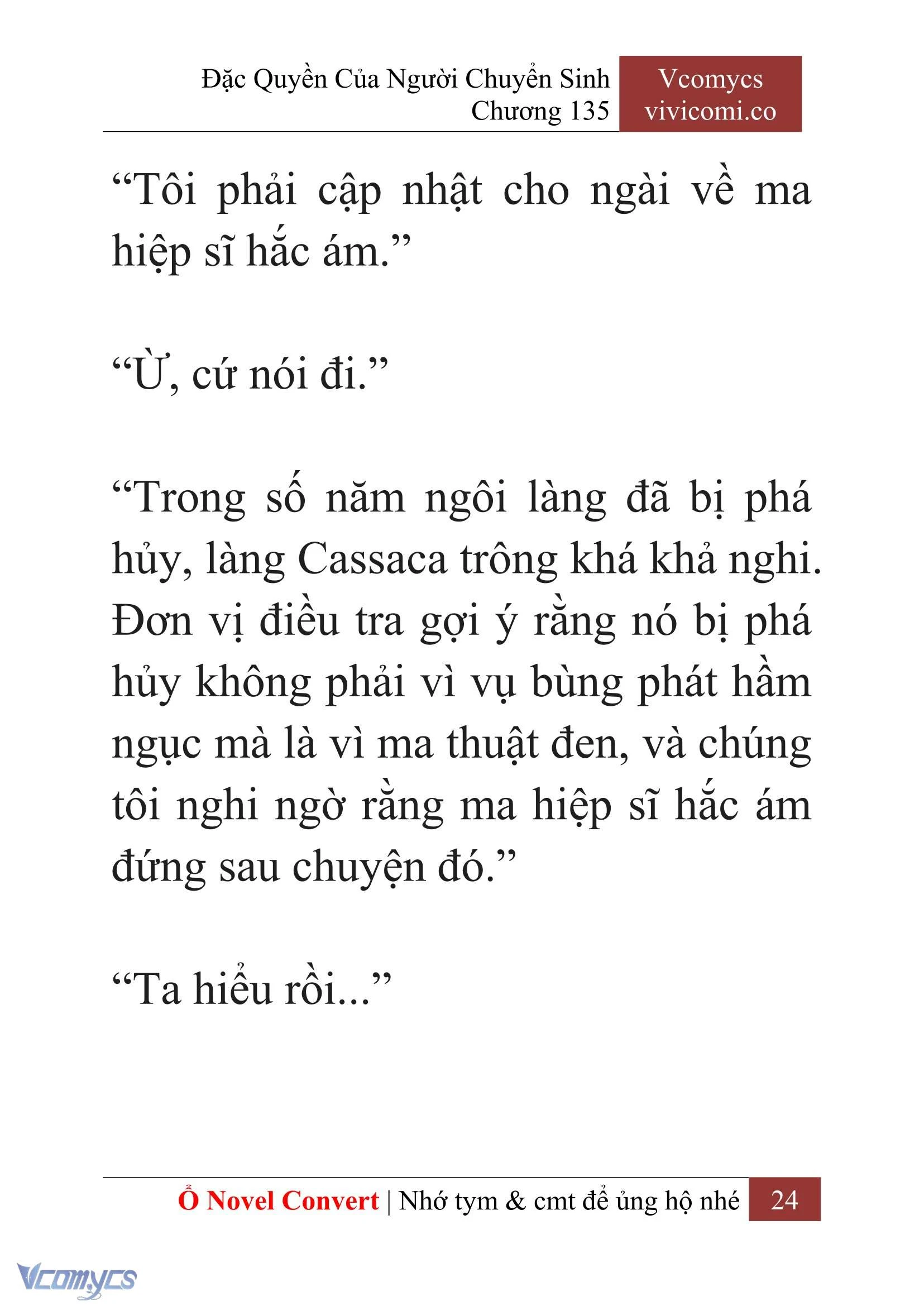 [Novel] Đặc Quyền Của Người Chuyển Sinh Chapter 135 - Trang 27
