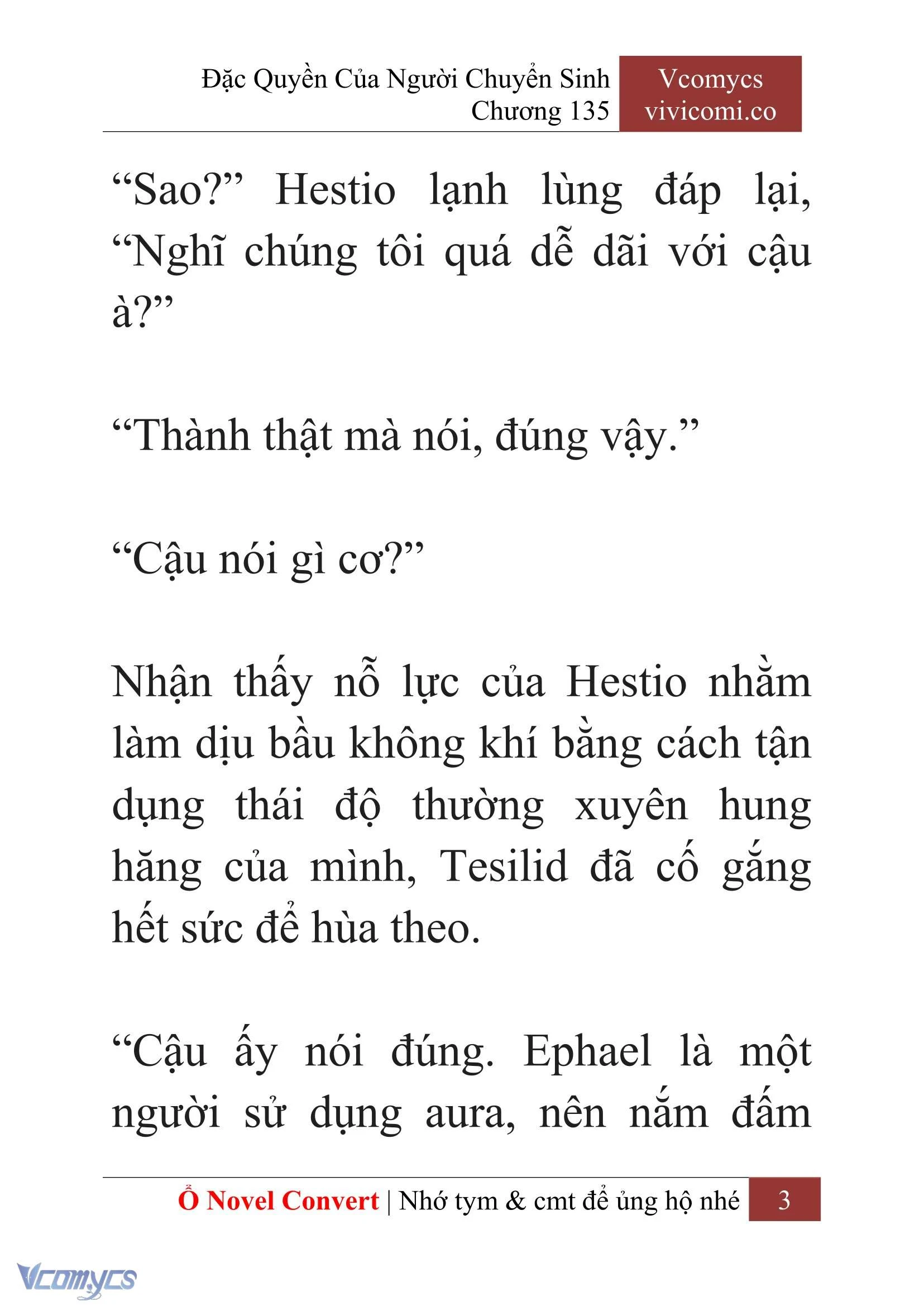 [Novel] Đặc Quyền Của Người Chuyển Sinh Chapter 135 - Trang 6
