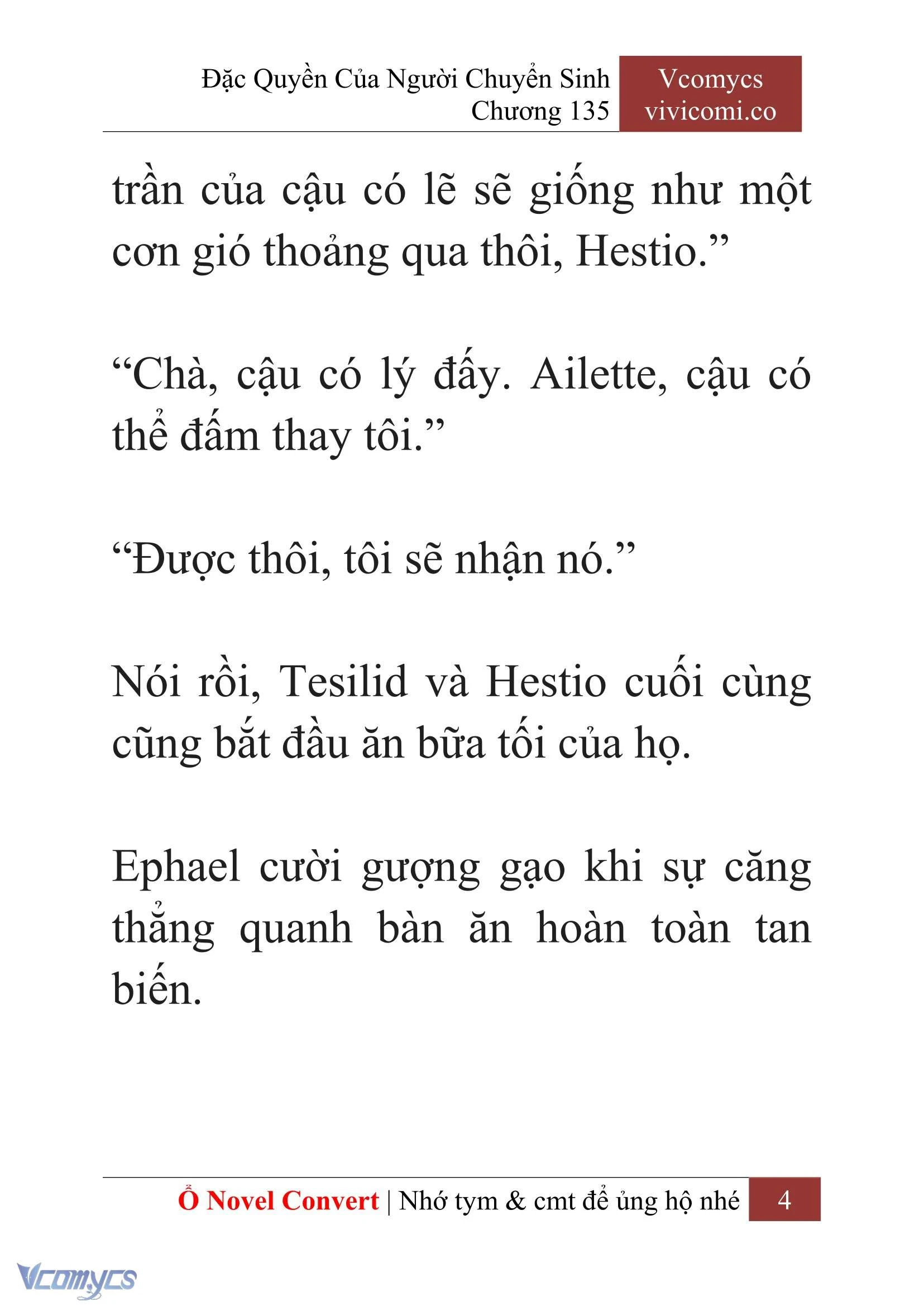 [Novel] Đặc Quyền Của Người Chuyển Sinh Chapter 135 - Trang 7