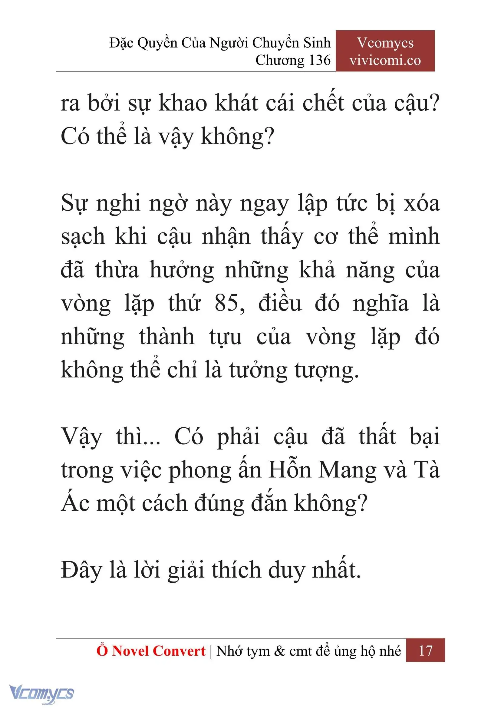 [Novel] Đặc Quyền Của Người Chuyển Sinh Chapter 136 - Trang 20
