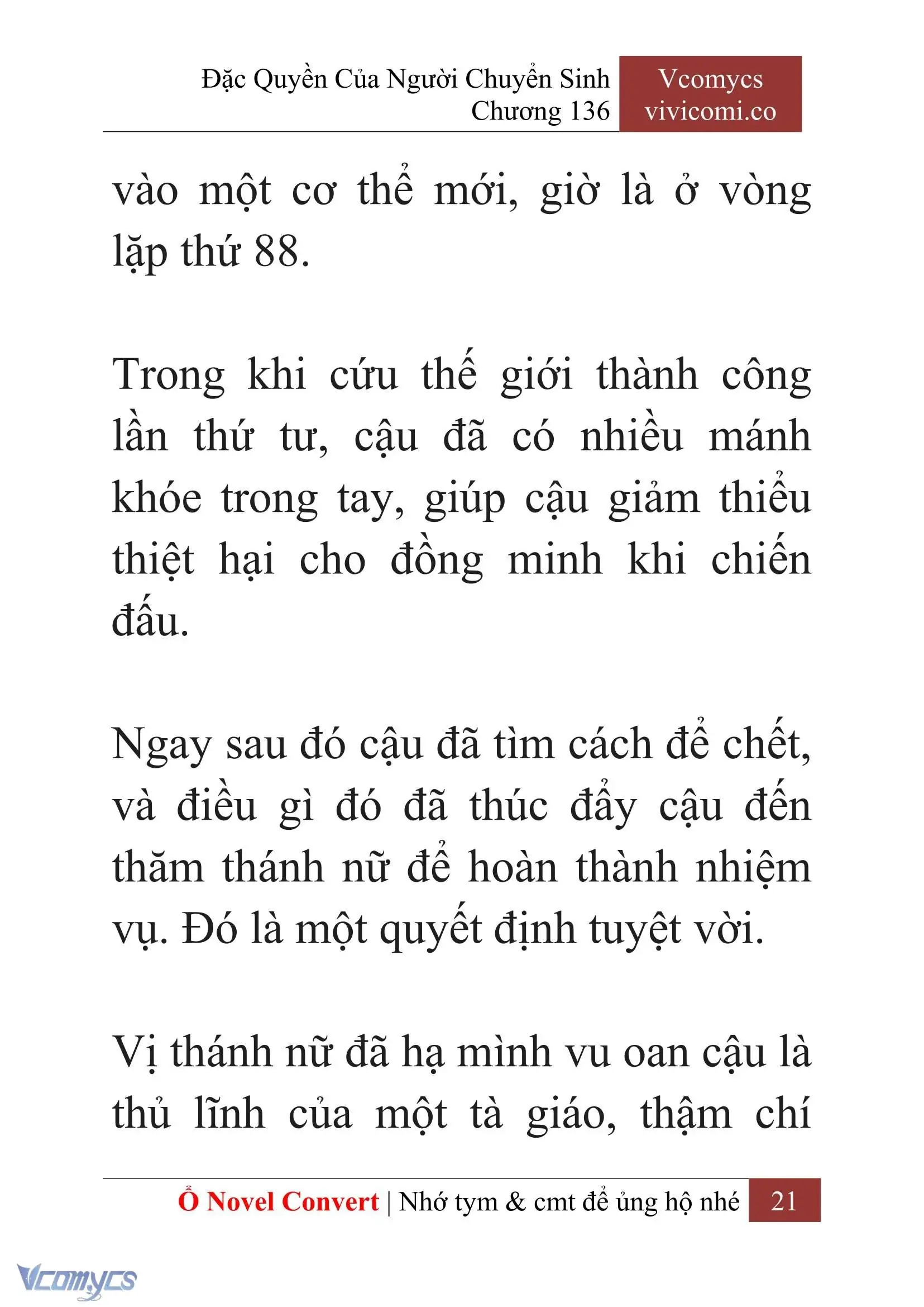 [Novel] Đặc Quyền Của Người Chuyển Sinh Chapter 136 - Trang 24