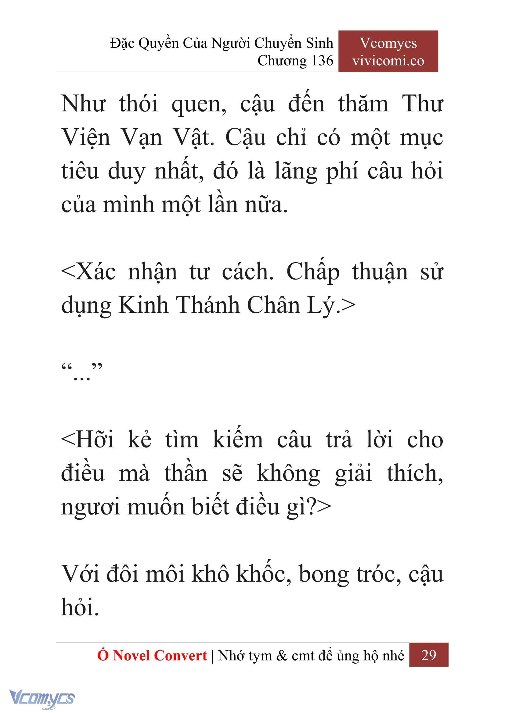 [Novel] Đặc Quyền Của Người Chuyển Sinh Chapter 136 - Trang 32