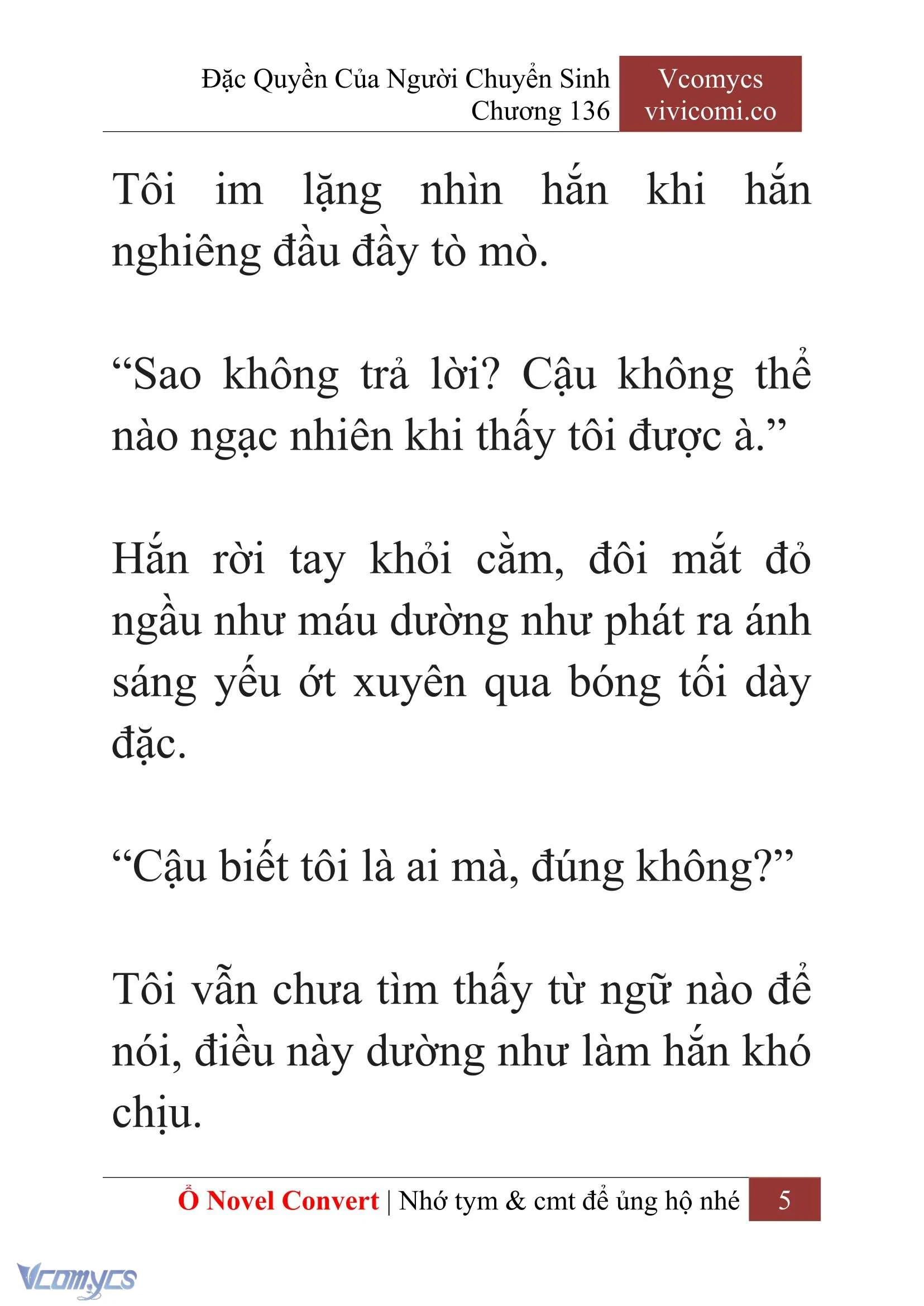 [Novel] Đặc Quyền Của Người Chuyển Sinh Chapter 136 - Trang 8