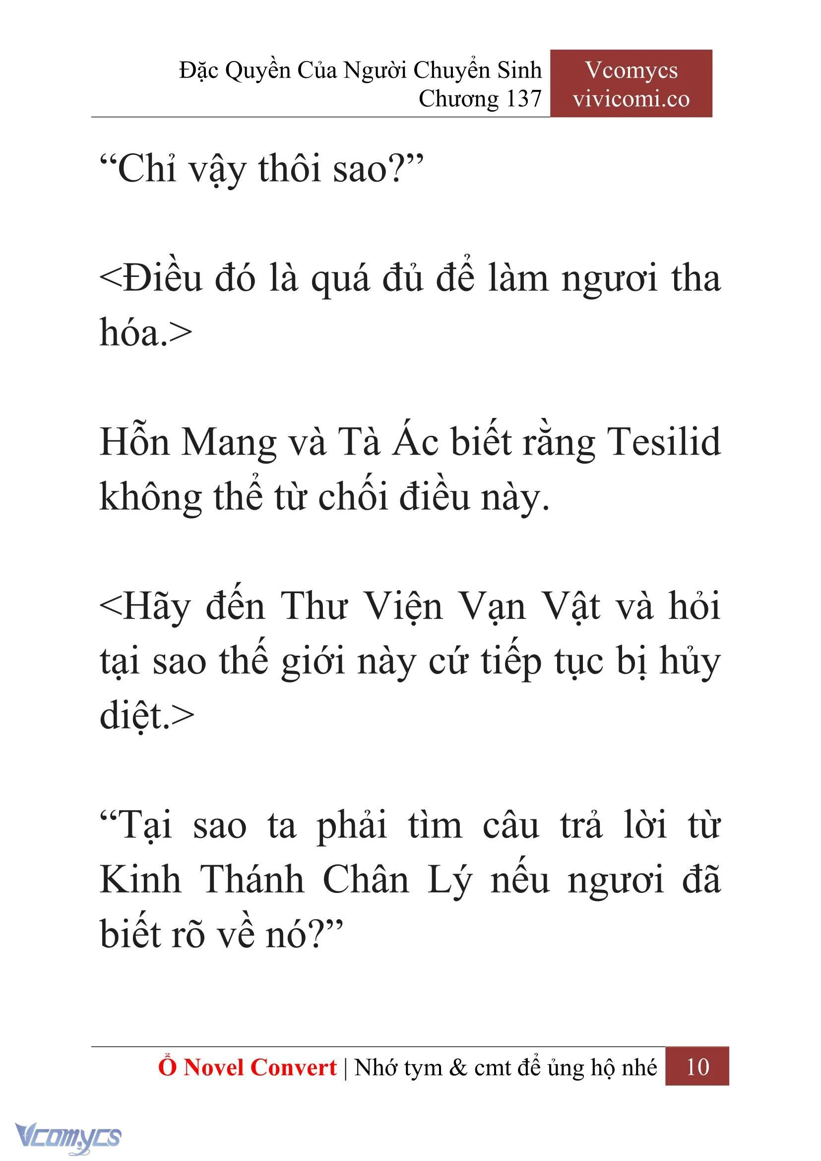 [Novel] Đặc Quyền Của Người Chuyển Sinh Chapter 137 - Trang 13