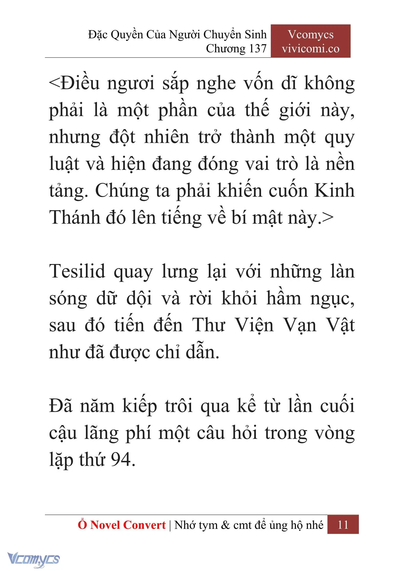 [Novel] Đặc Quyền Của Người Chuyển Sinh Chapter 137 - Trang 14