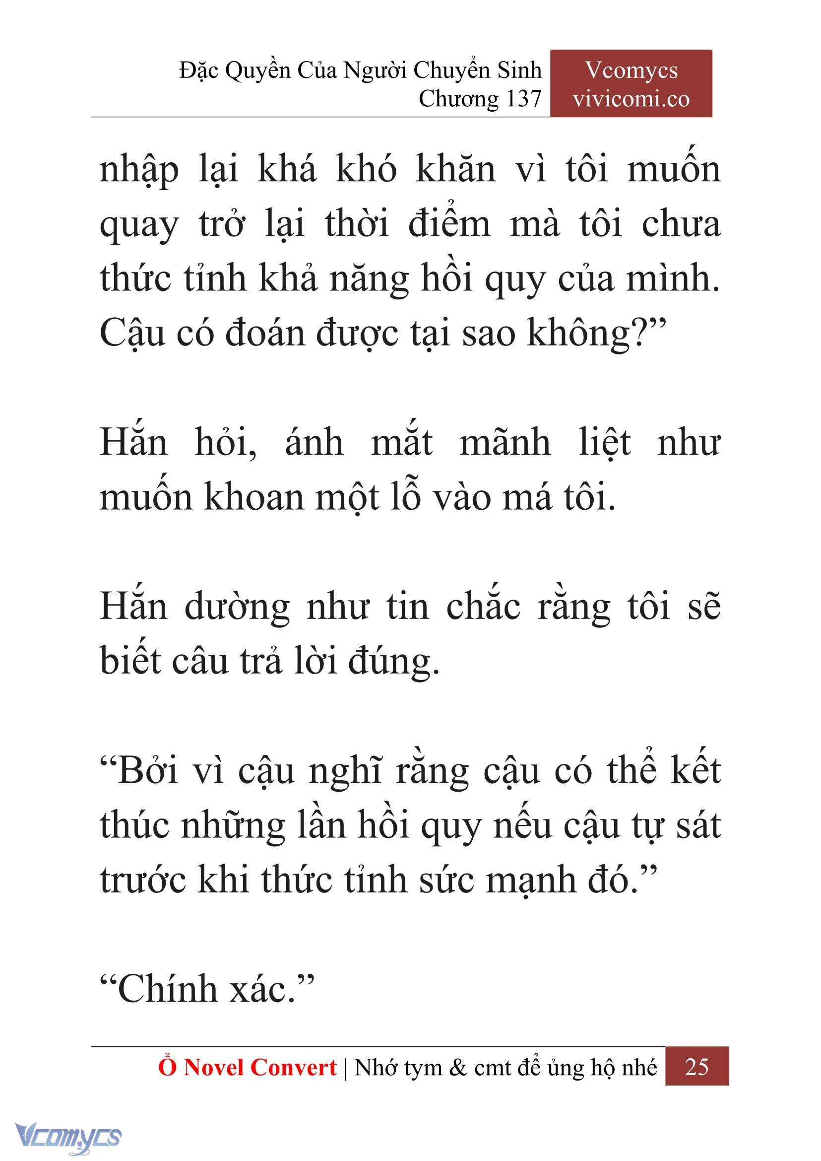 [Novel] Đặc Quyền Của Người Chuyển Sinh Chapter 137 - Trang 28