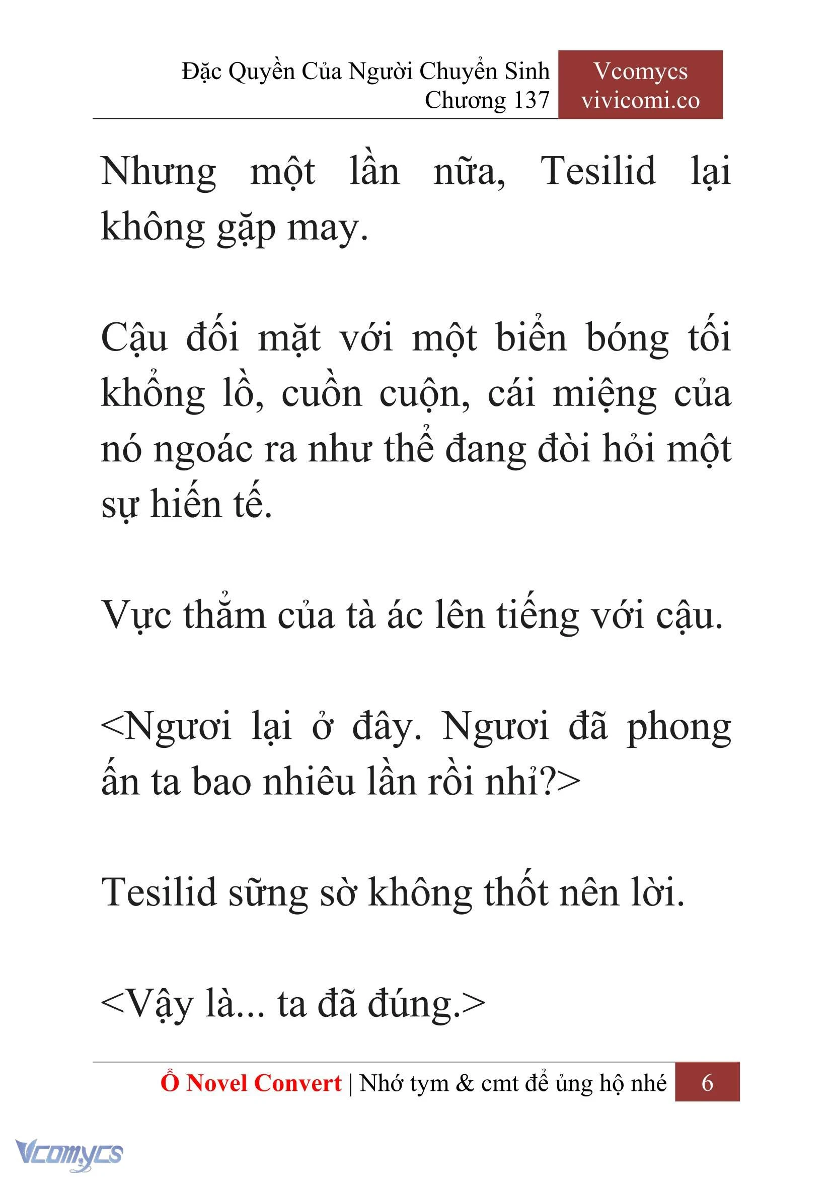 [Novel] Đặc Quyền Của Người Chuyển Sinh Chapter 137 - Trang 9