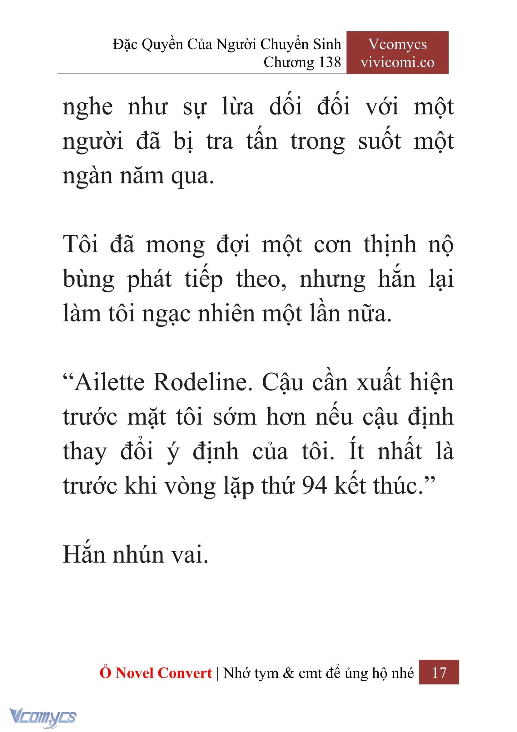 [Novel] Đặc Quyền Của Người Chuyển Sinh Chapter 138 - Trang 20