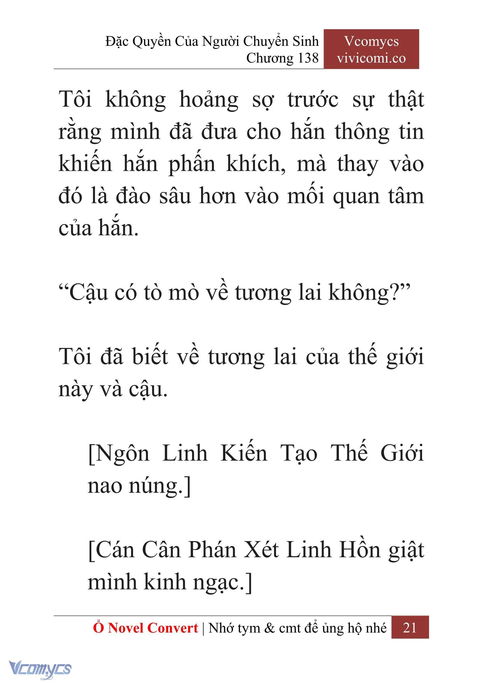 [Novel] Đặc Quyền Của Người Chuyển Sinh Chapter 138 - Trang 24