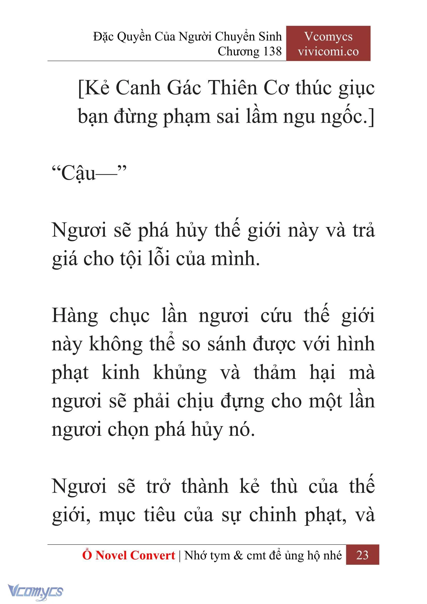 [Novel] Đặc Quyền Của Người Chuyển Sinh Chapter 138 - Trang 26