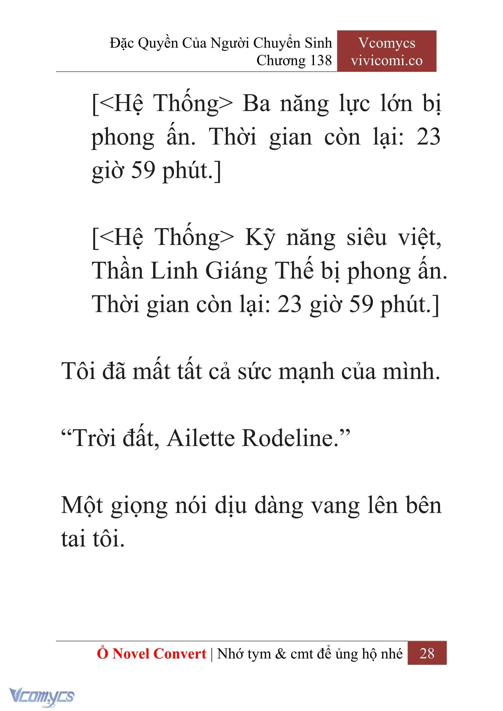[Novel] Đặc Quyền Của Người Chuyển Sinh Chapter 138 - Trang 31