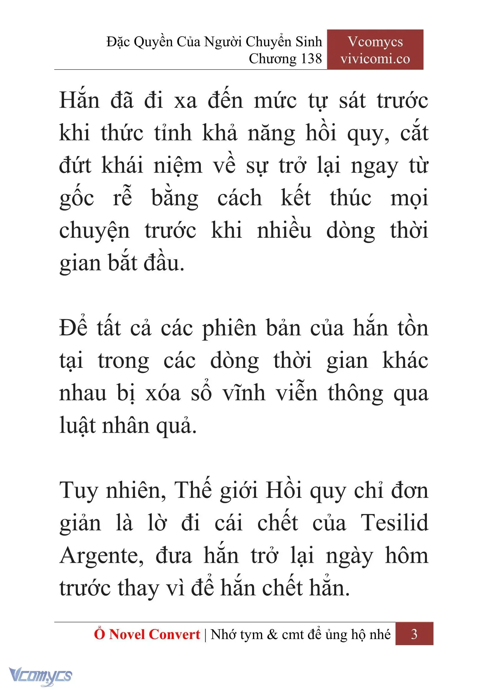 [Novel] Đặc Quyền Của Người Chuyển Sinh Chapter 138 - Trang 6