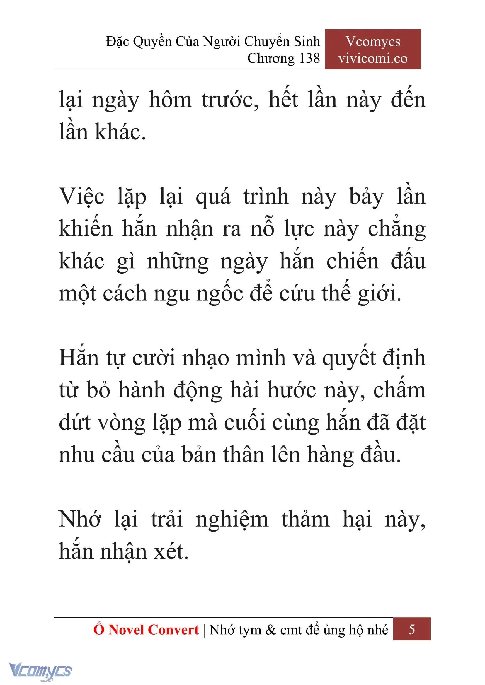 [Novel] Đặc Quyền Của Người Chuyển Sinh Chapter 138 - Trang 8