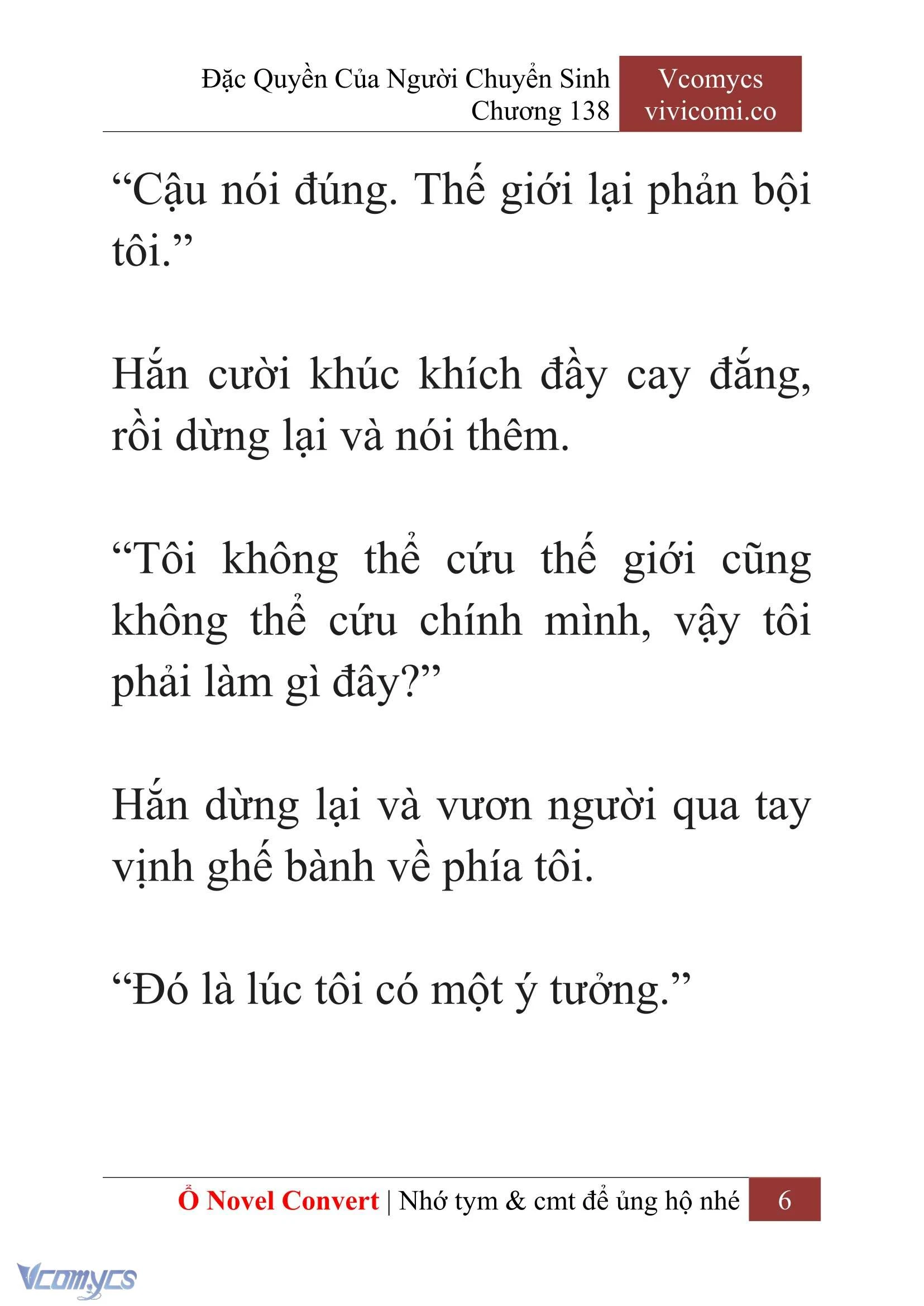 [Novel] Đặc Quyền Của Người Chuyển Sinh Chapter 138 - Trang 9