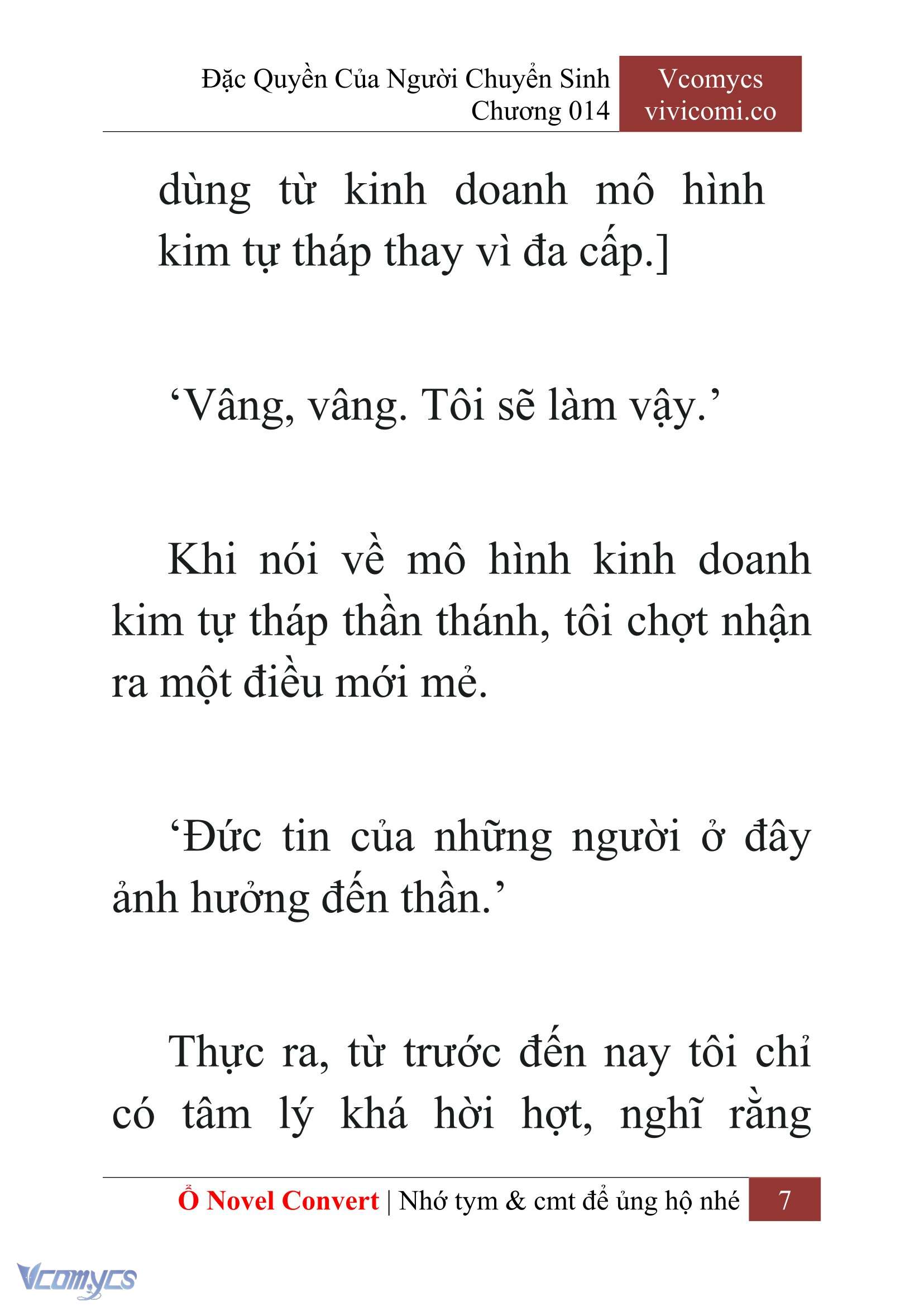 [Novel] Đặc Quyền Của Người Chuyển Sinh Chapter 14 - Trang 10
