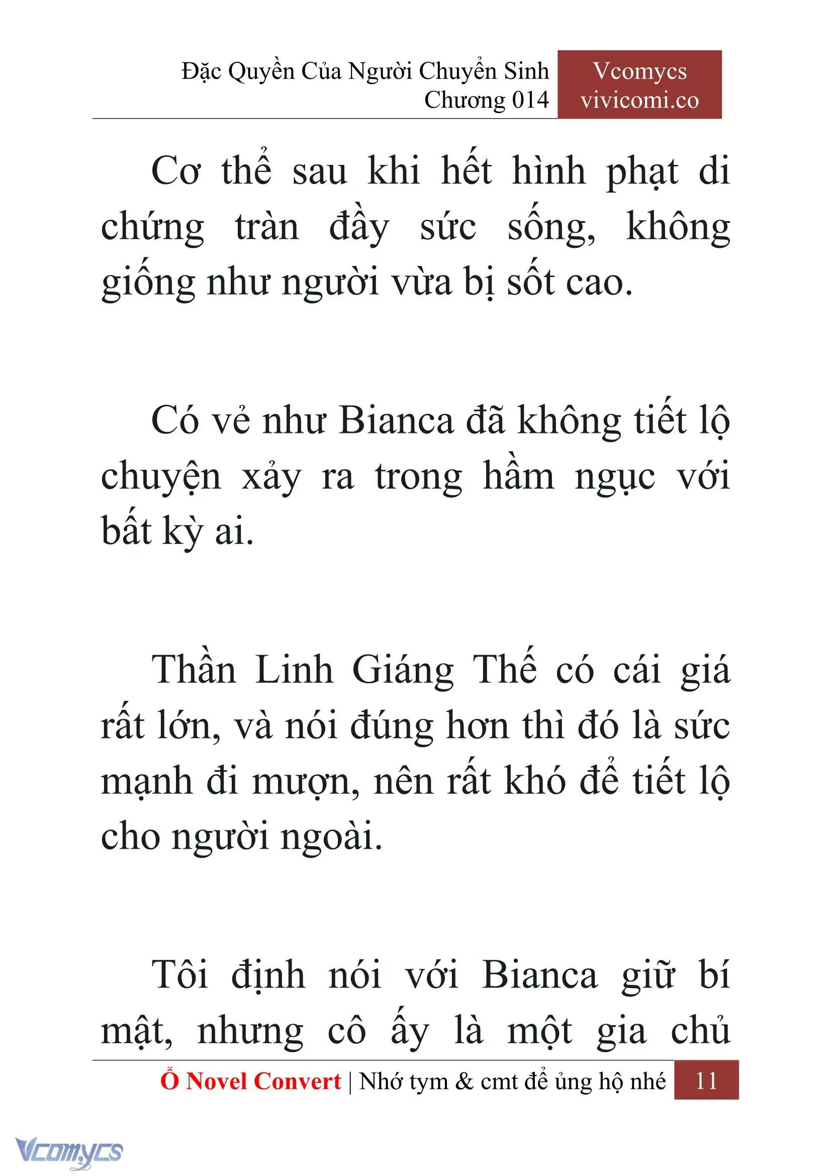[Novel] Đặc Quyền Của Người Chuyển Sinh Chapter 14 - Trang 14
