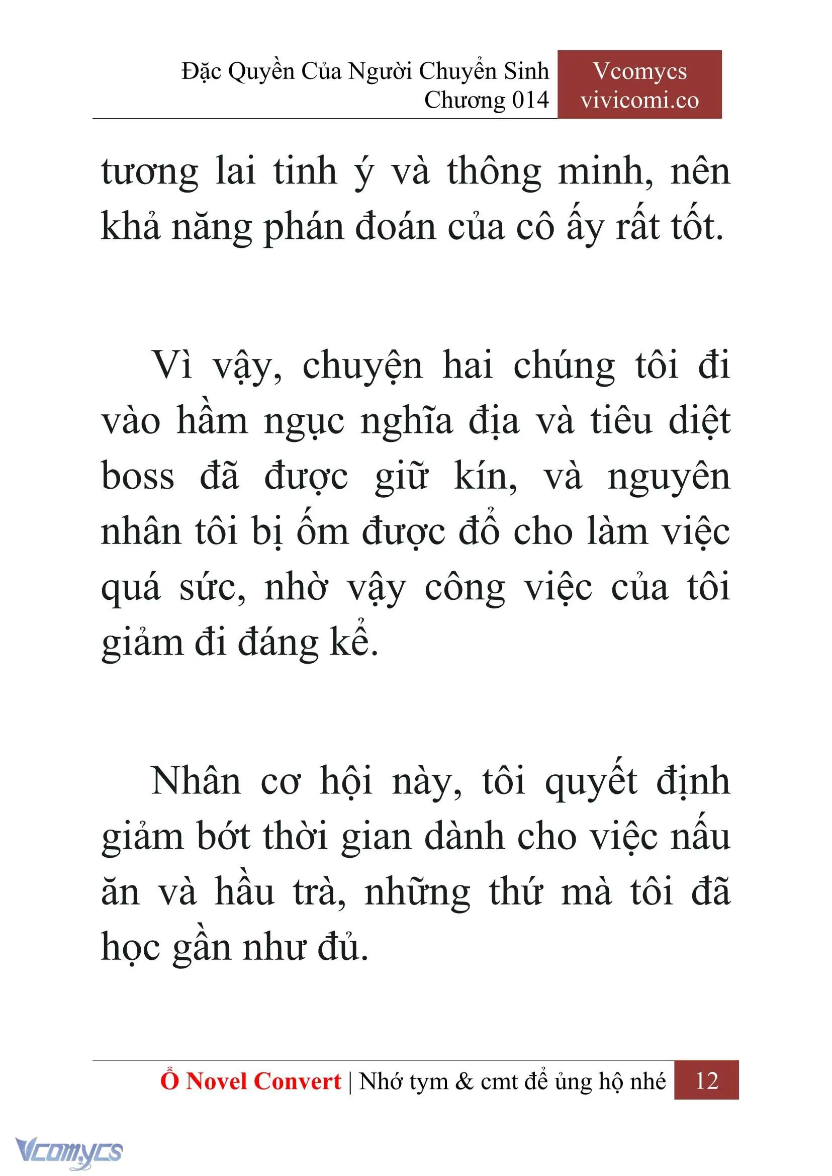 [Novel] Đặc Quyền Của Người Chuyển Sinh Chapter 14 - Trang 15