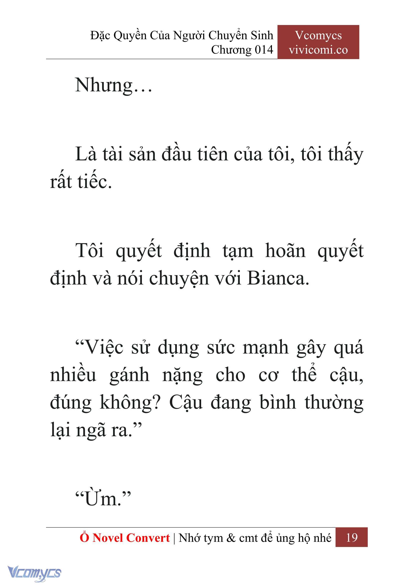 [Novel] Đặc Quyền Của Người Chuyển Sinh Chapter 14 - Trang 22