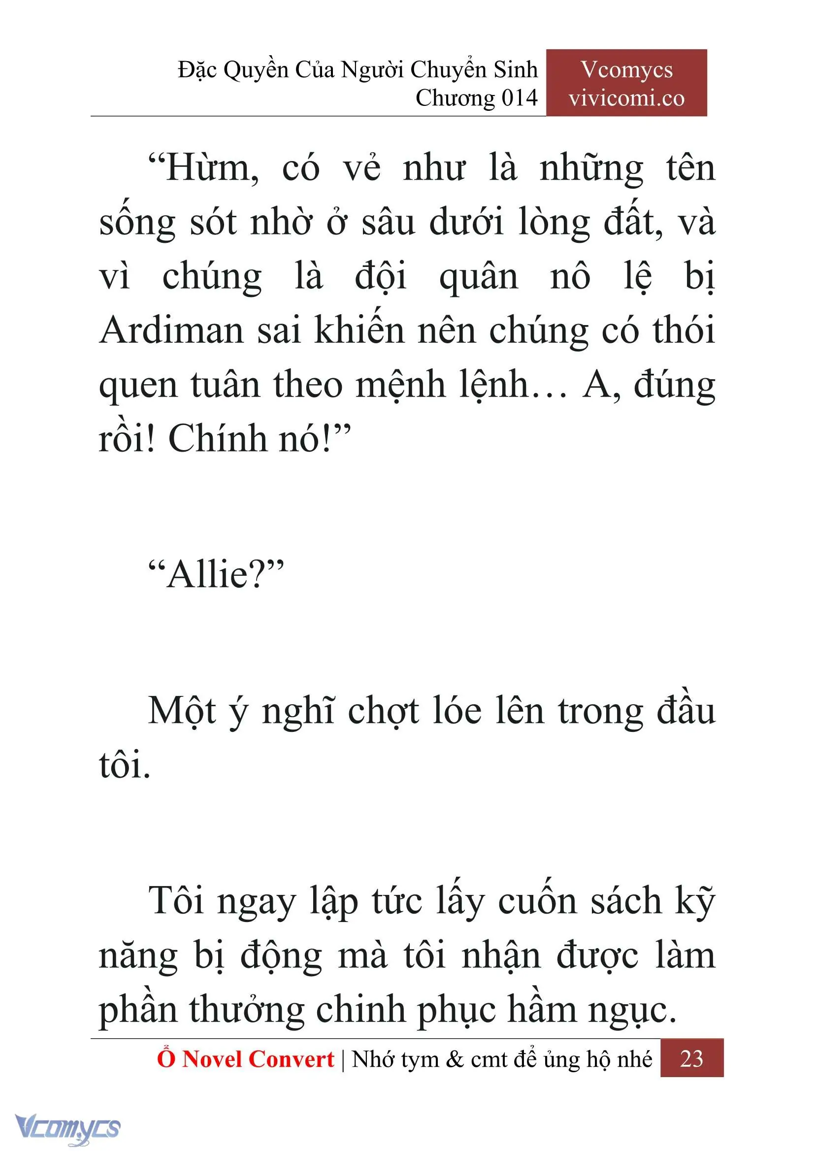 [Novel] Đặc Quyền Của Người Chuyển Sinh Chapter 14 - Trang 26