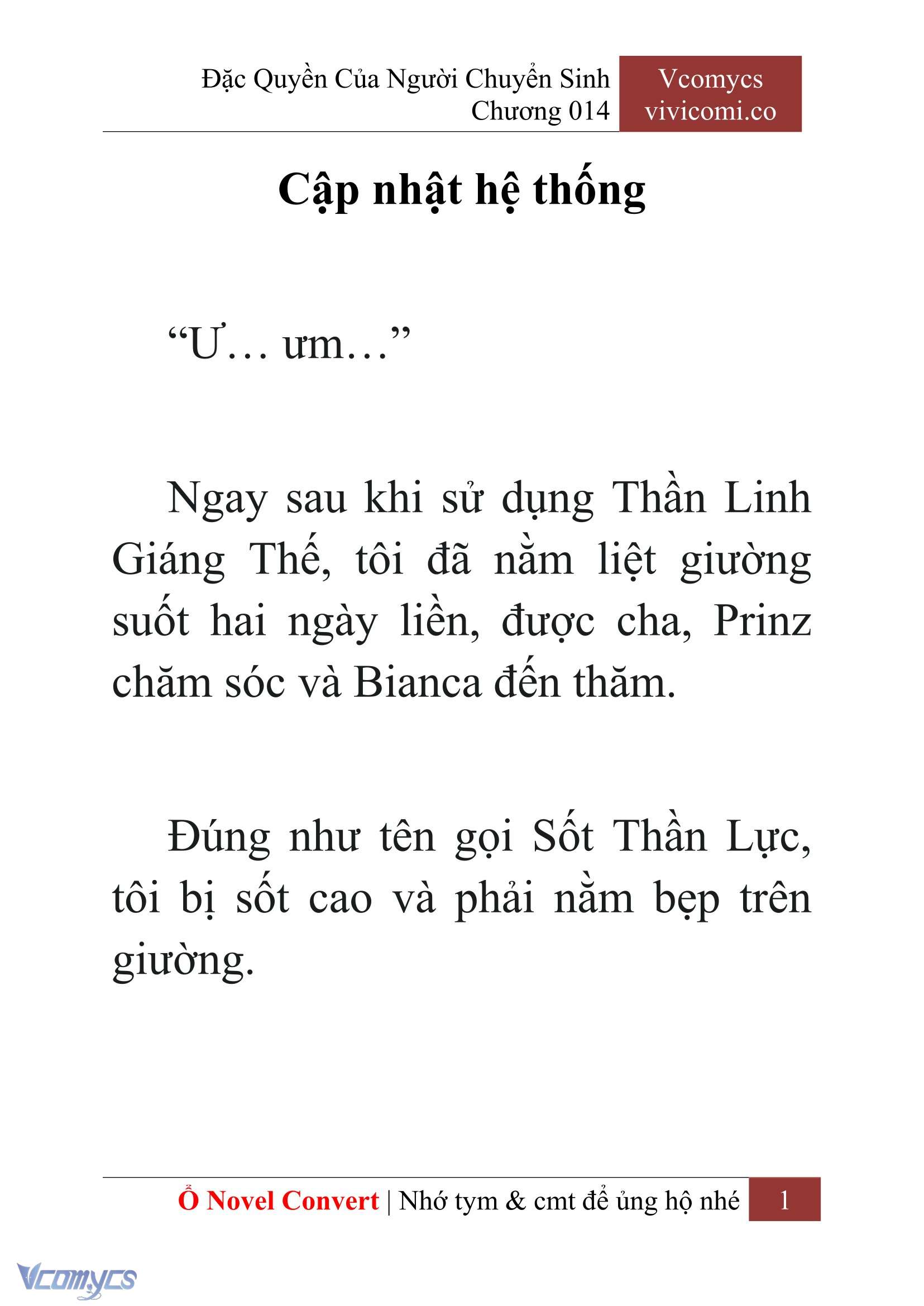 [Novel] Đặc Quyền Của Người Chuyển Sinh Chapter 14 - Trang 4