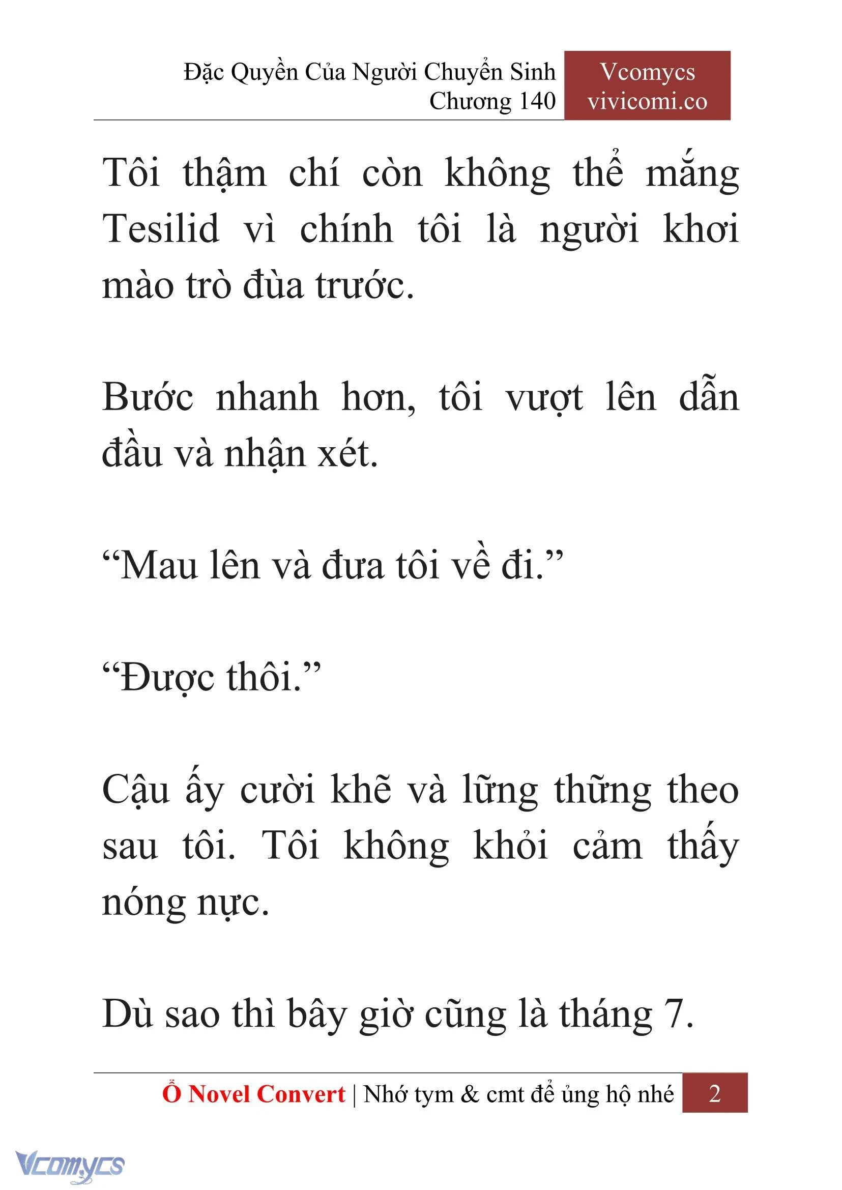 [Novel] Đặc Quyền Của Người Chuyển Sinh Chapter 140 - Trang 5