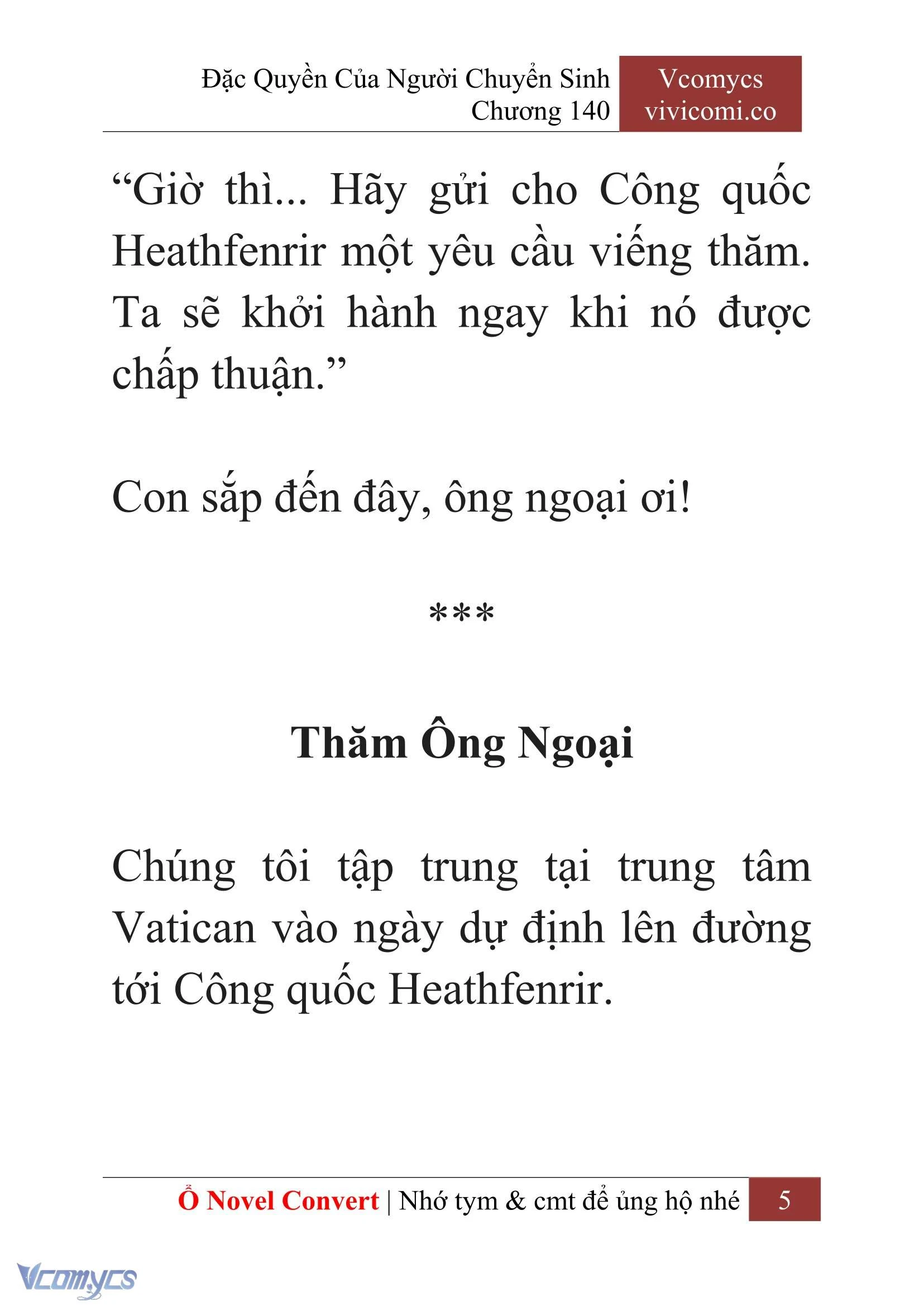 [Novel] Đặc Quyền Của Người Chuyển Sinh Chapter 140 - Trang 8