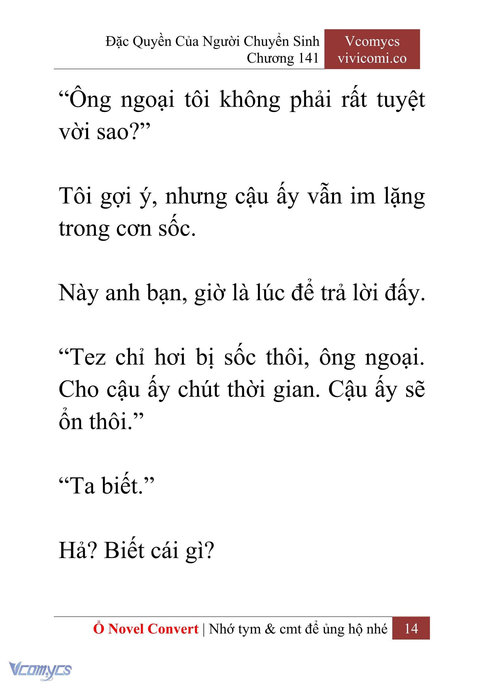 [Novel] Đặc Quyền Của Người Chuyển Sinh Chapter 141 - Trang 17