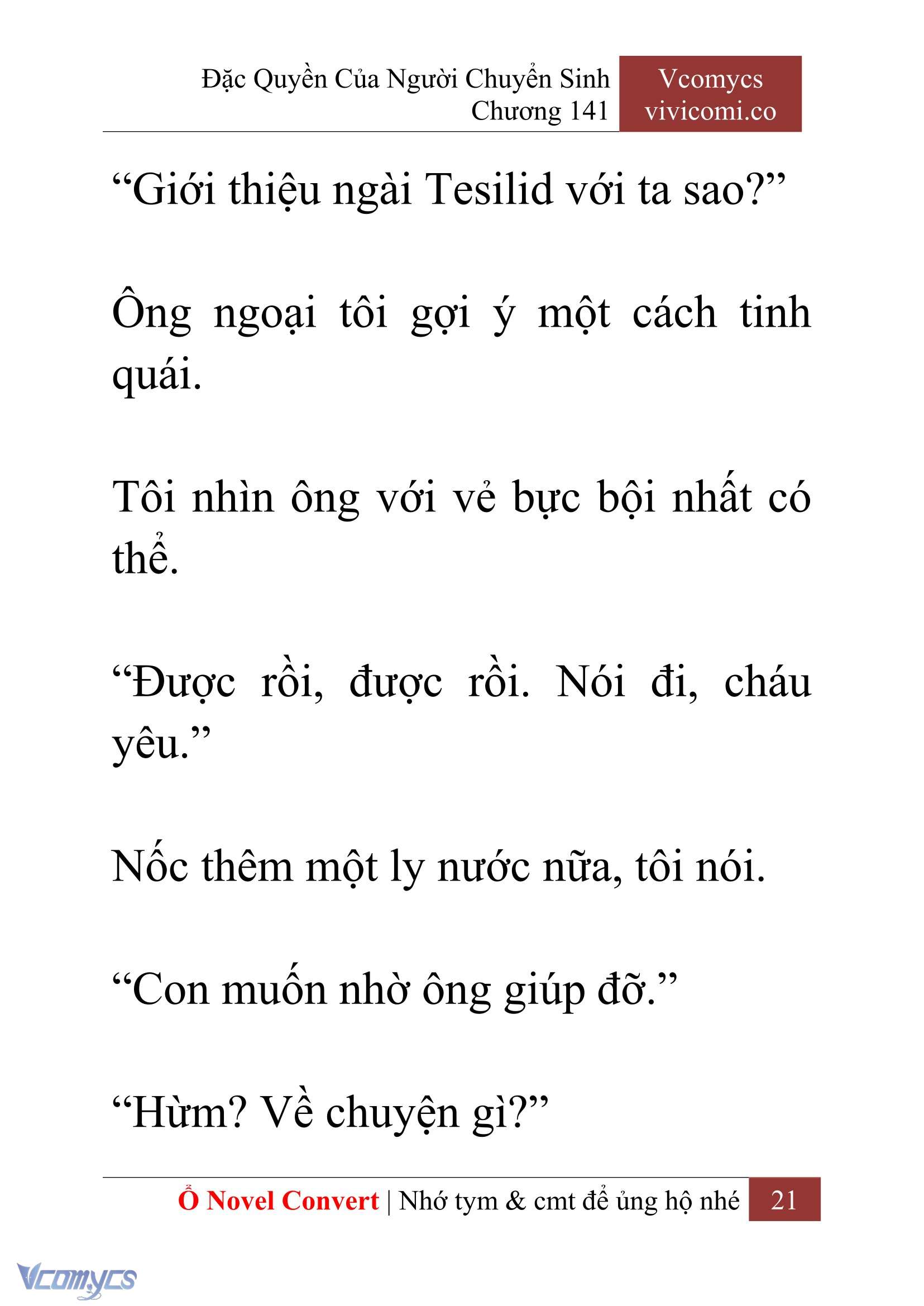 [Novel] Đặc Quyền Của Người Chuyển Sinh Chapter 141 - Trang 24