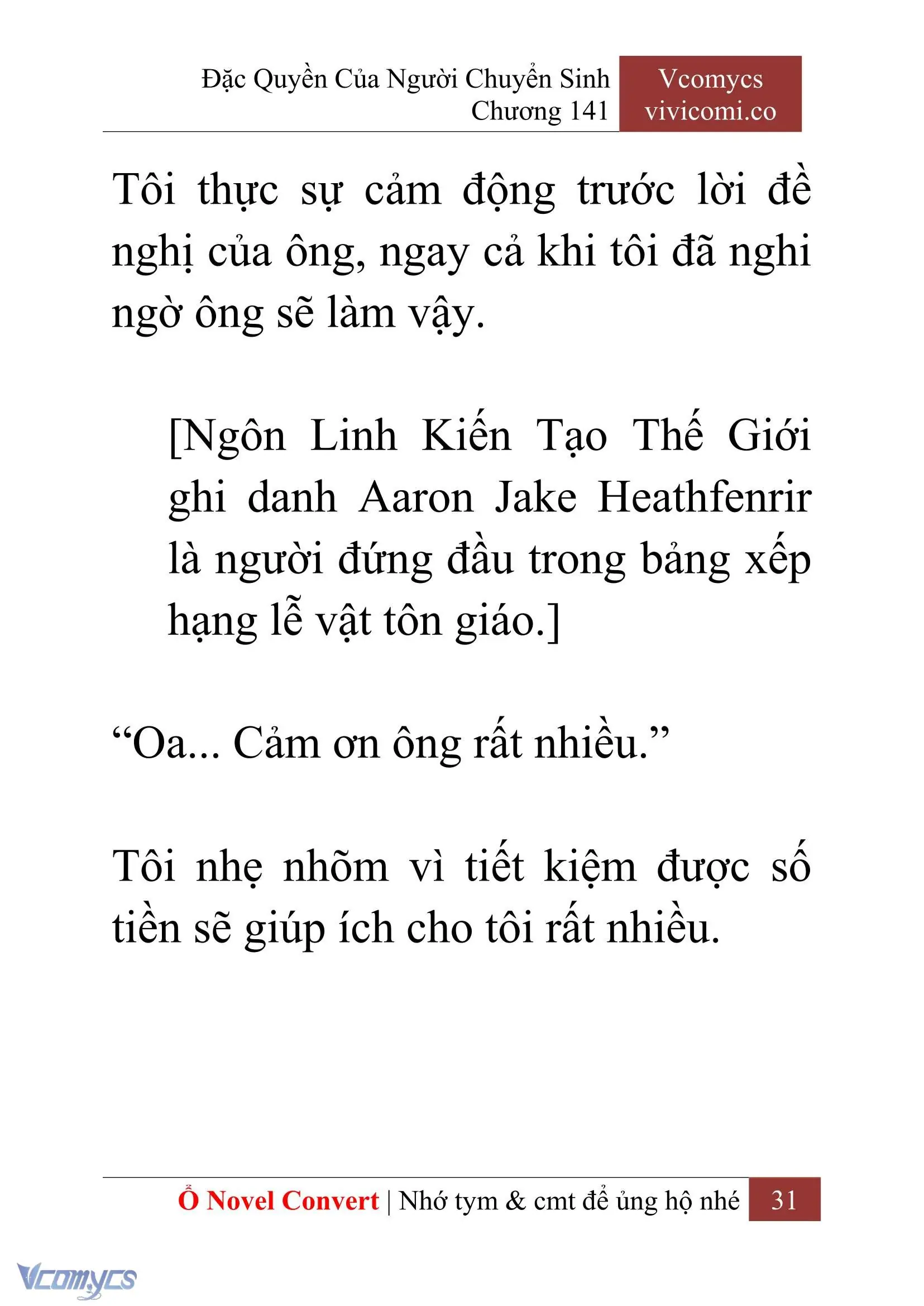 [Novel] Đặc Quyền Của Người Chuyển Sinh Chapter 141 - Trang 34