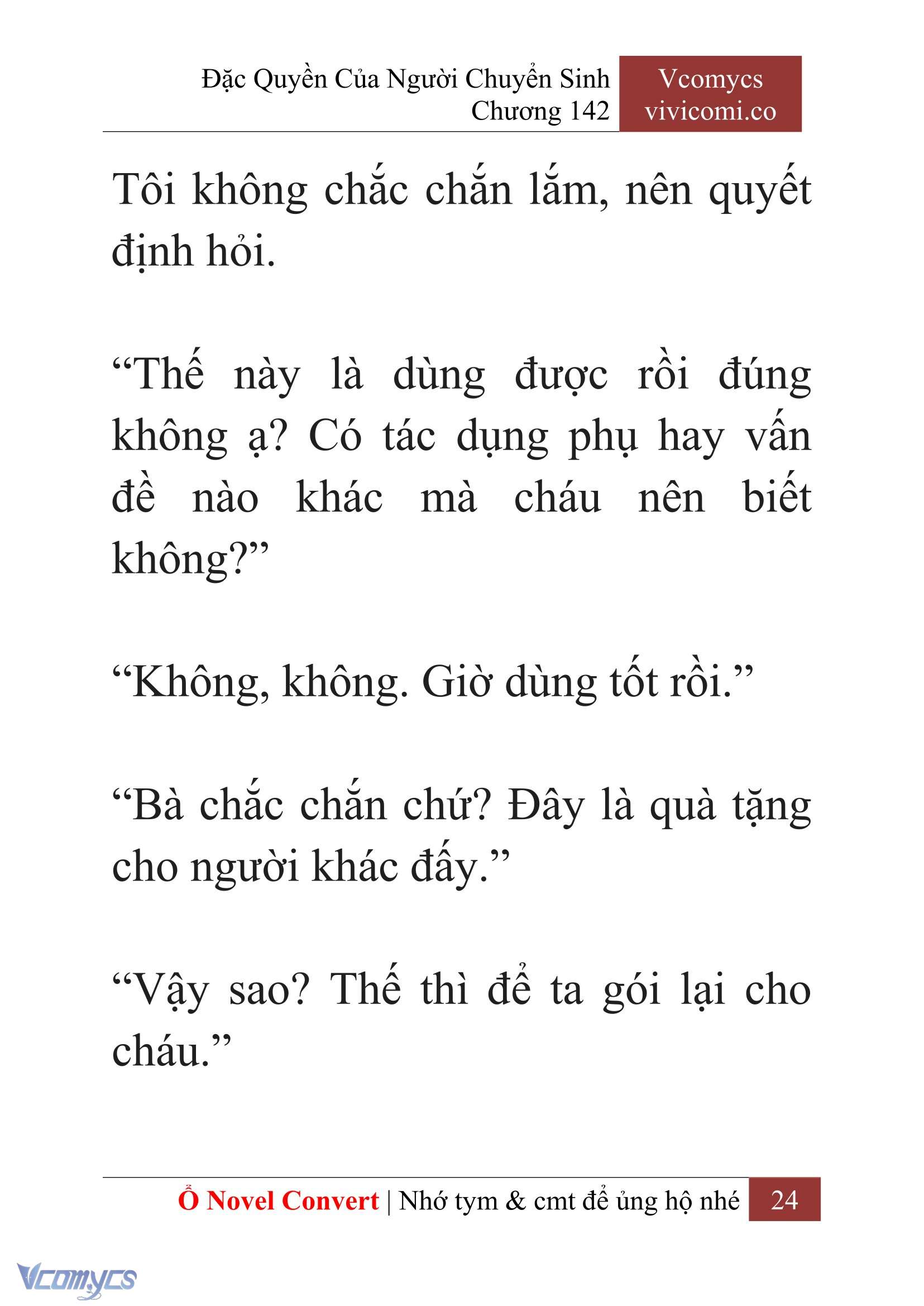 [Novel] Đặc Quyền Của Người Chuyển Sinh Chapter 142 - Trang 27