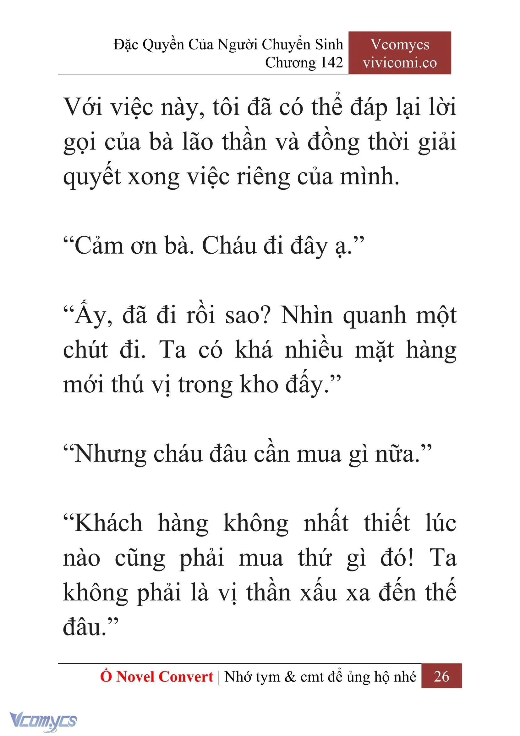 [Novel] Đặc Quyền Của Người Chuyển Sinh Chapter 142 - Trang 29