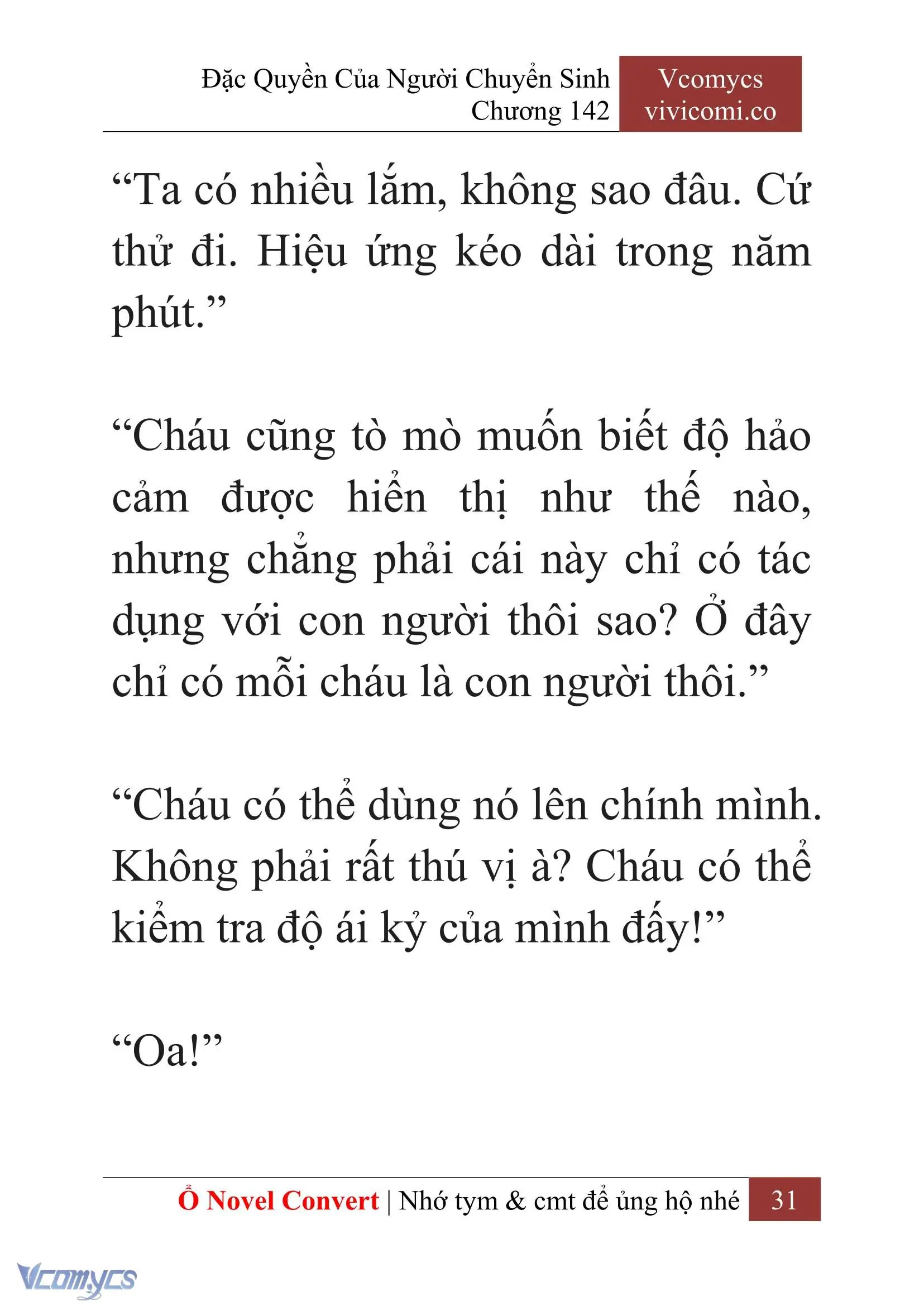 [Novel] Đặc Quyền Của Người Chuyển Sinh Chapter 142 - Trang 34